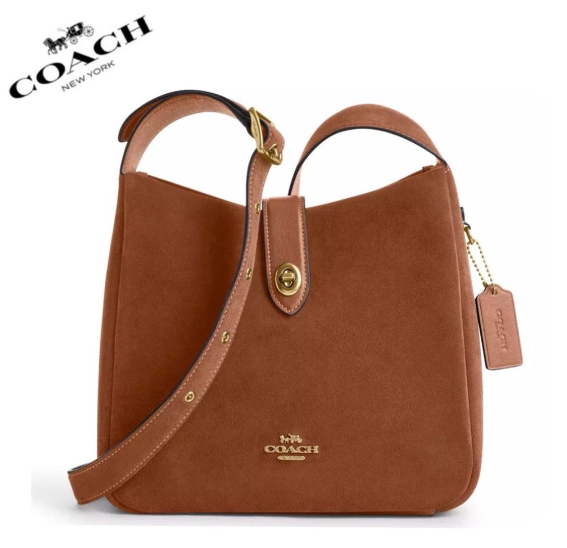 Coach NWT COACH Hadley Convertible Crossbody Bag In Suede Size ONE SIZE - 1 Thumbnail