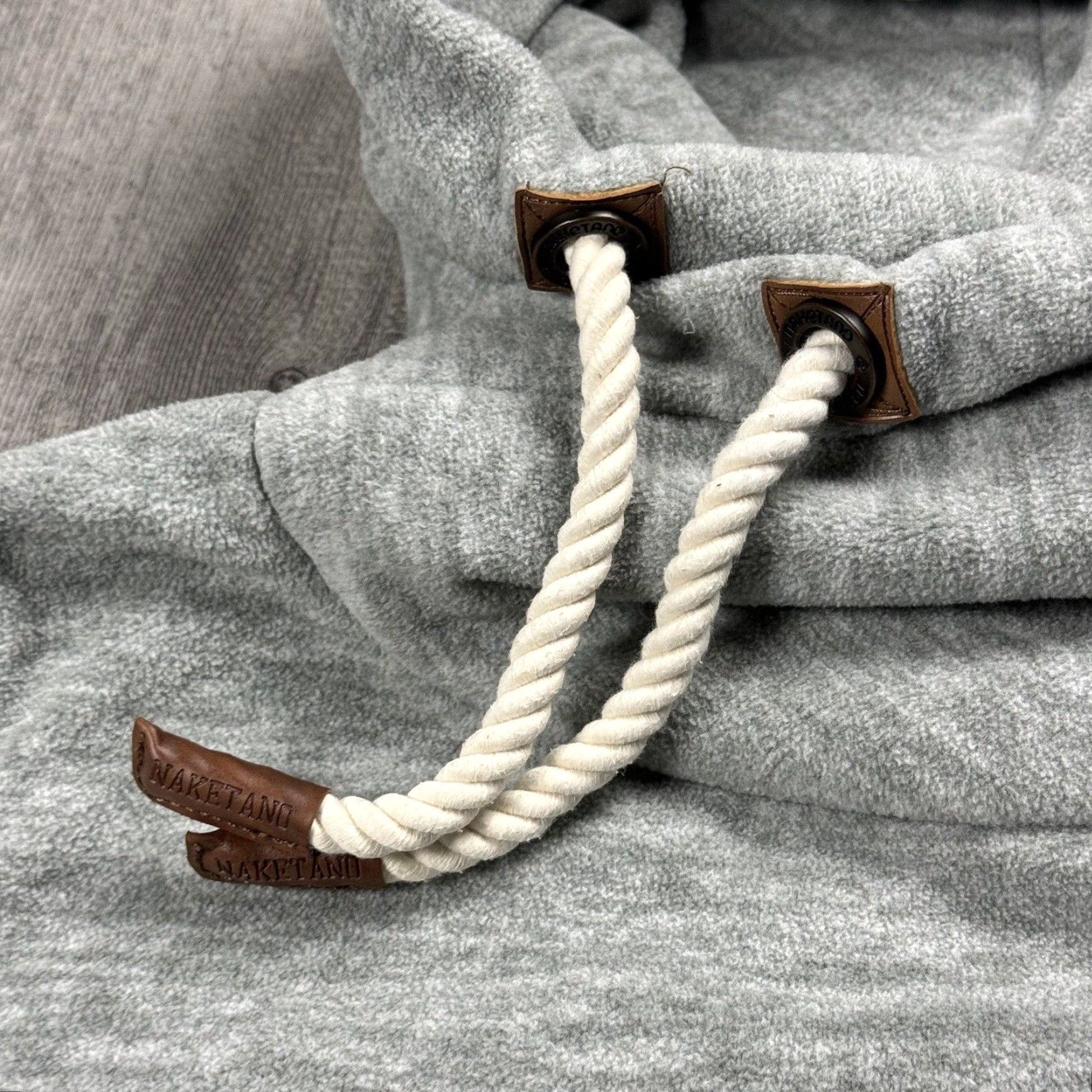 Vintage VINTAGE NAKETANO GLITZERMUSHI GRAY MELANGE FLEECE HOODIE SWEATSHIRT WOMENS LARGE L Size L / US 10 / IT 46 - 4 Thumbnail