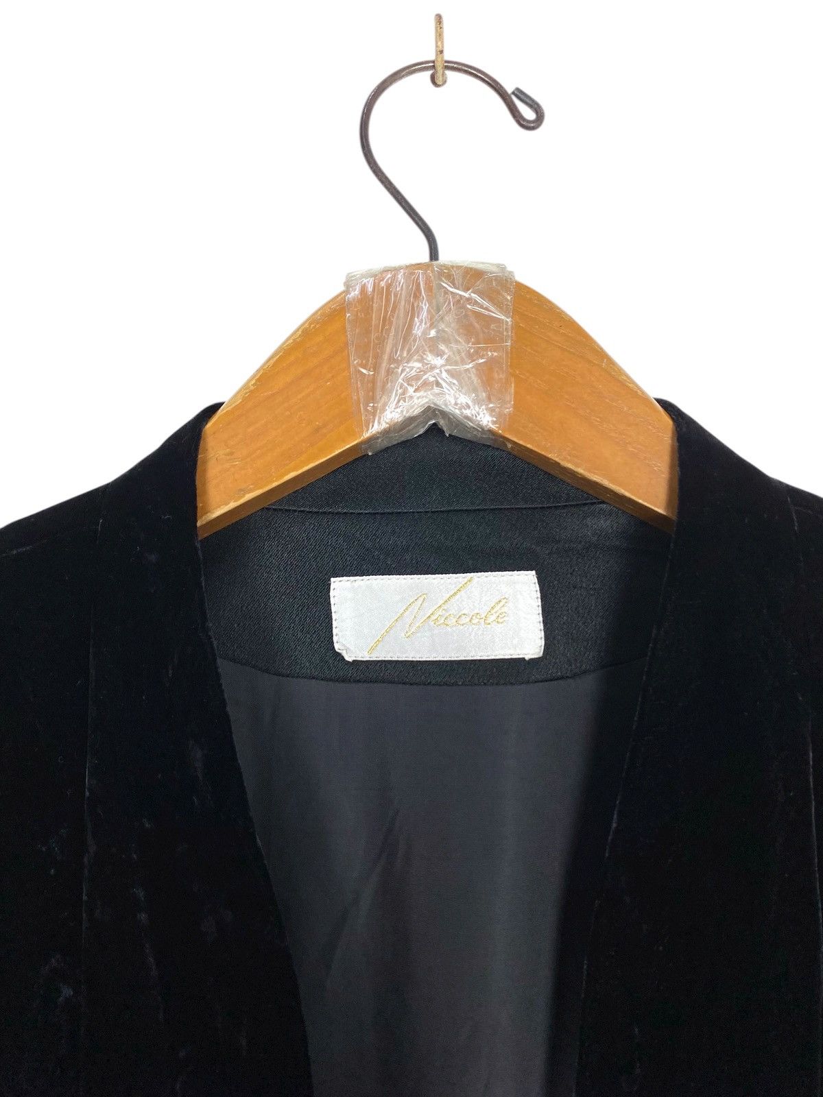 Japanese Brand Rare‼️ Vintage Niccole Velvet Silk Open Jacket Made in Japan Size L / US 10 / IT 46 - 6 Thumbnail