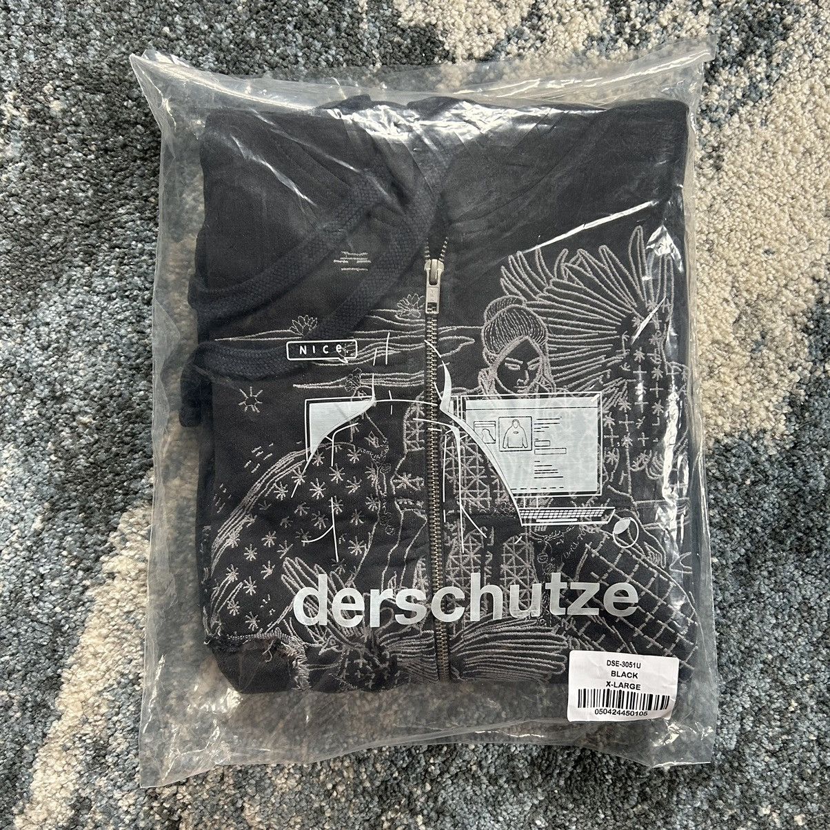 Derschutze BORO SASHiKO ZiP UP HOODiE SWEATSHiRT PATCHWORK Size US XL / EU 56 / 4 - 9 Thumbnail