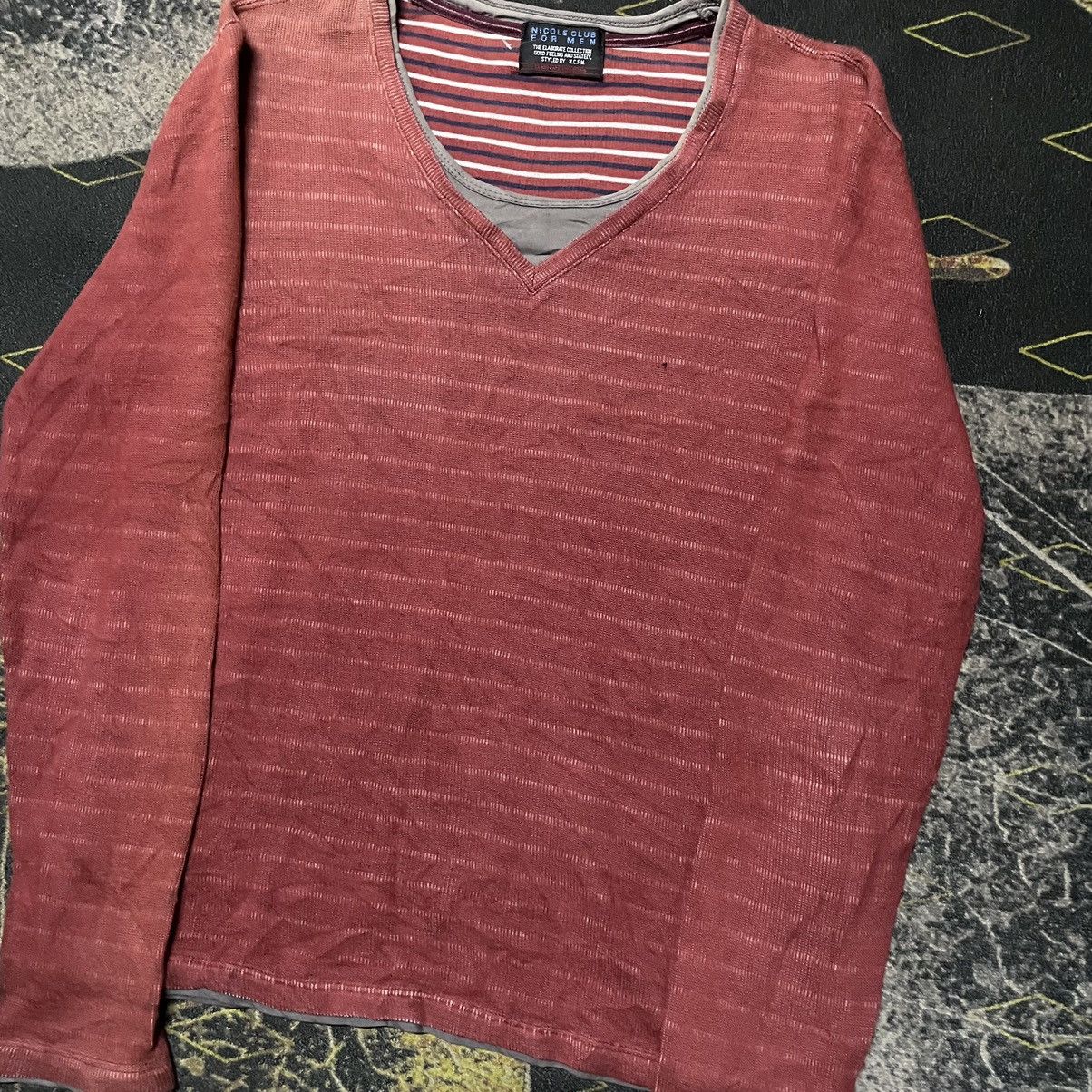 If Six Was Nine × Japanese Brand × Nicole Club 💥Nicole Club For Men (NCFM) Longsleve Tees Size US S / EU 44-46 / 1 - 3 Thumbnail