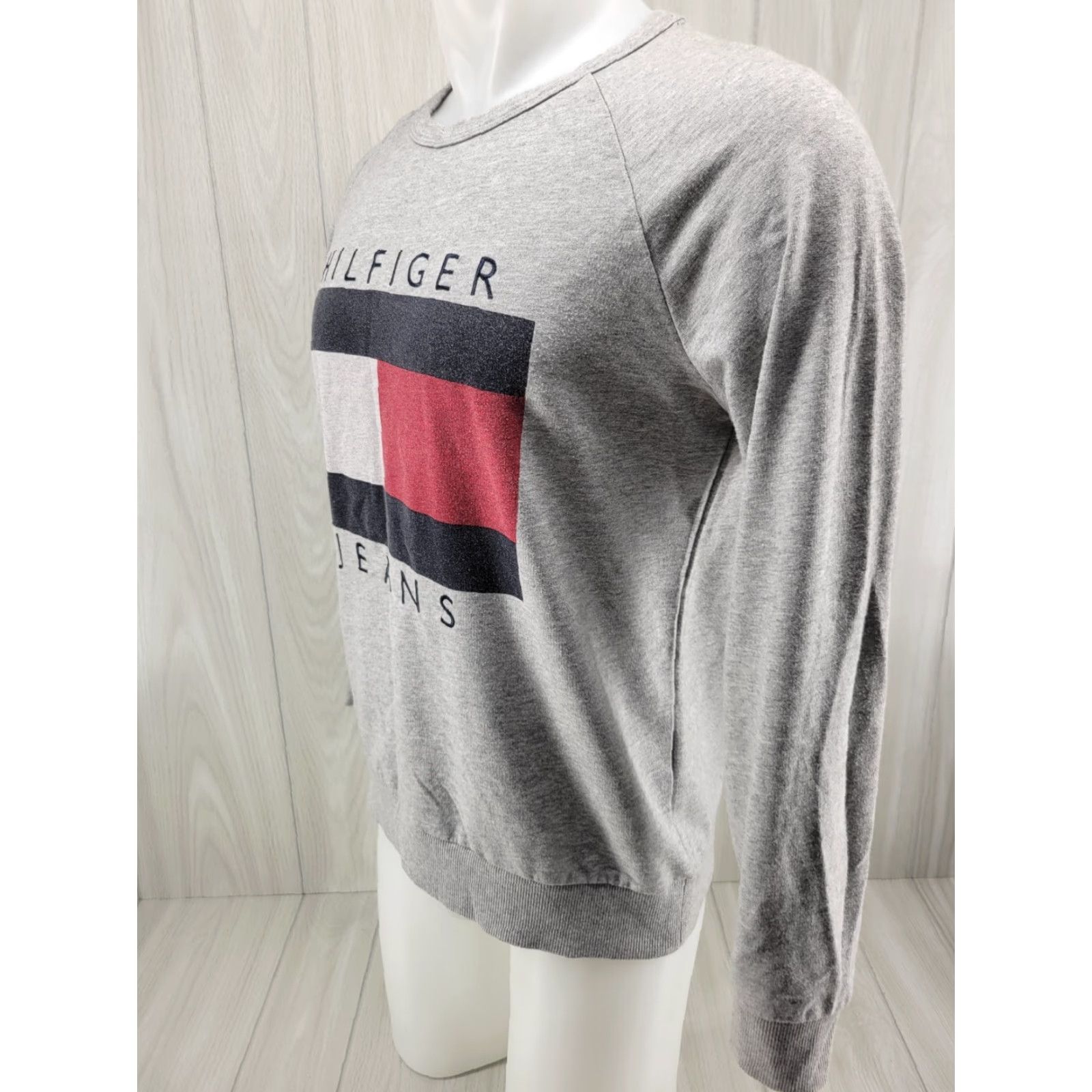 Tommy Hilfiger Tommy Hilfiger Men Long Sleeve Shirt Tommy Jeans Gray 90s Vintage Fit Regular Size M Size US M / EU 48-50 / 2 - 3 Thumbnail