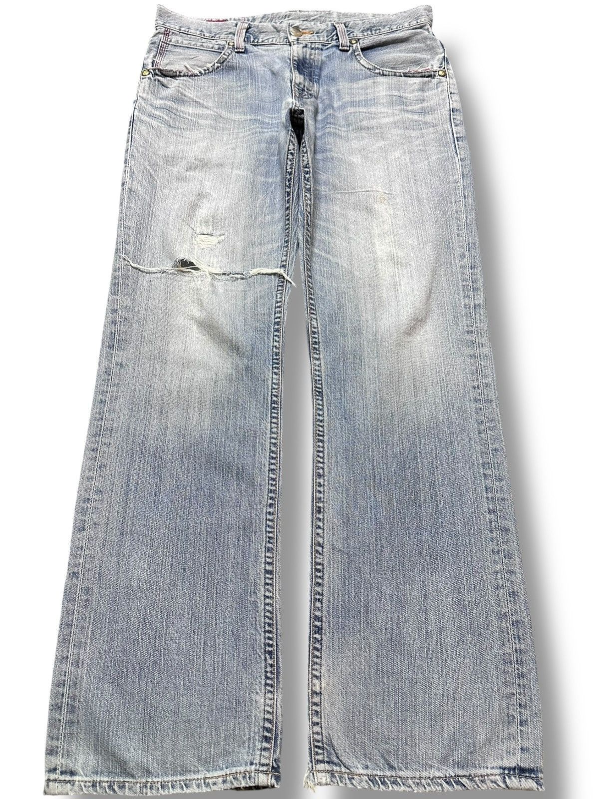 Vintage Edwin Bluetrip Faded Grunge Distressed Denim