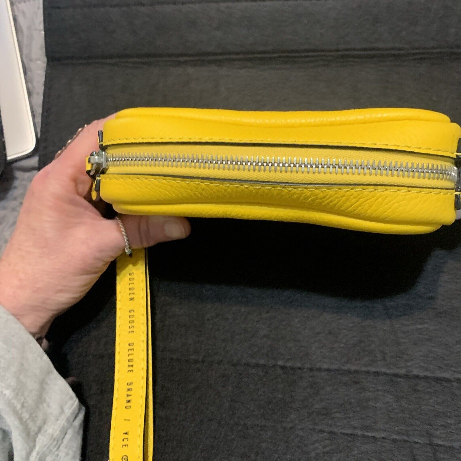 Golden Goose Golden Goose Unisex Small Purse Wristlet Handbag Clutch Saff Size ONE SIZE - 11 Thumbnail
