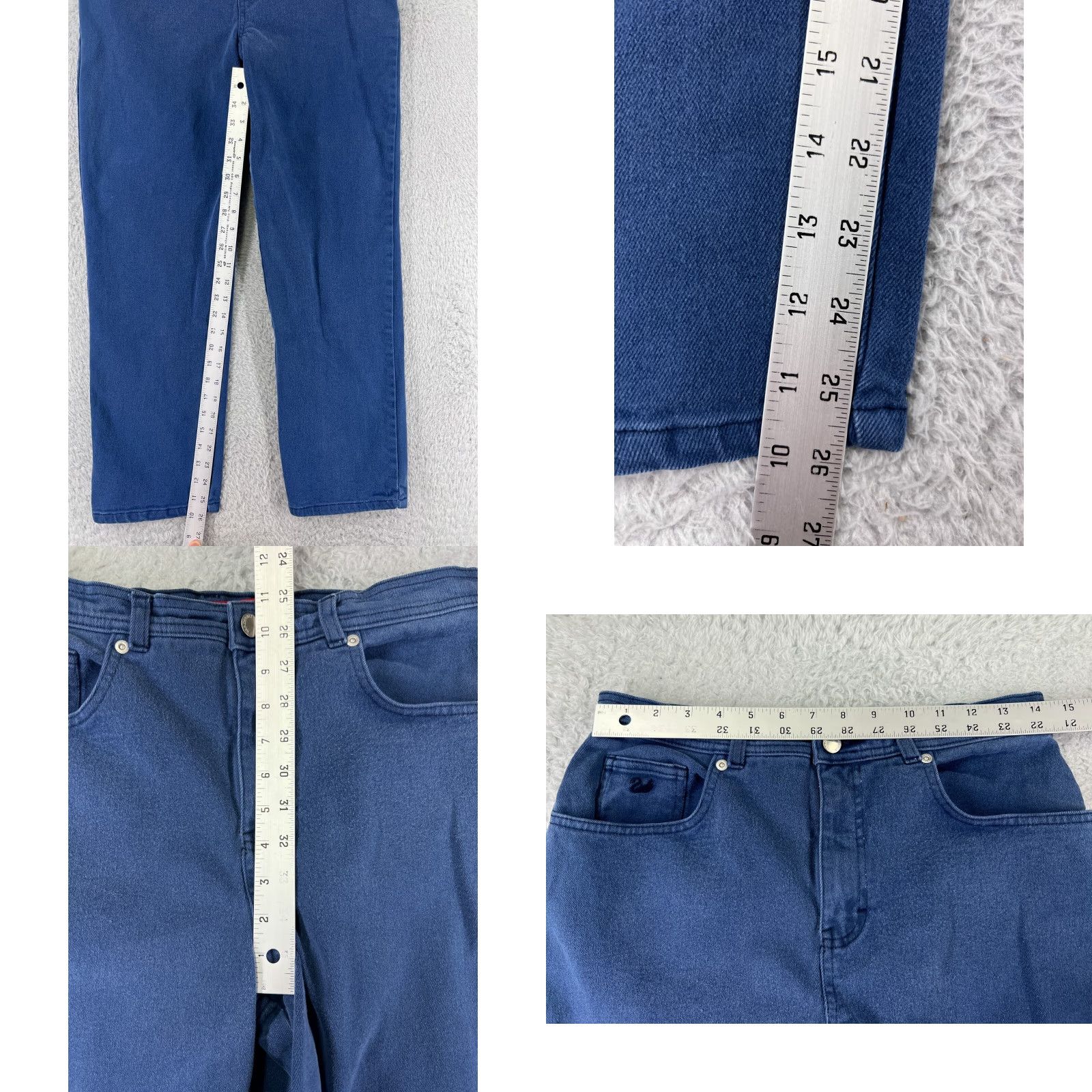 Gloria Vanderbilt Gloria Vanderbilt Amanda Jeans Women's 28 Blue Denim Cotton Blend Stretch 28x26 Jeans Women's 5-Pocket Design Regular Blue 90s? Size 28" / US 6 / IT 42 - 8 Thumbnail