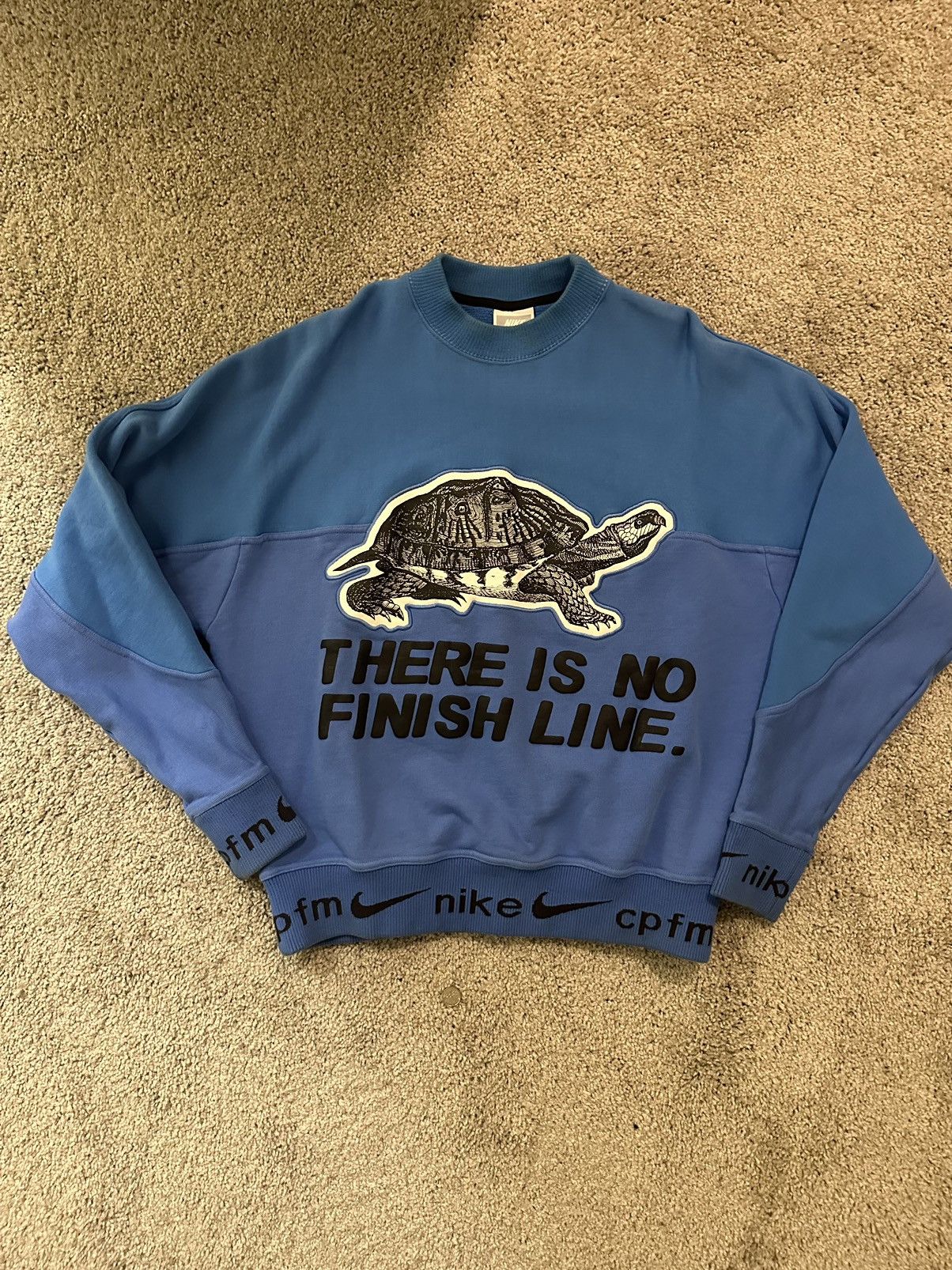 Nike x cactus plant flea market fleece crewneck blue sale