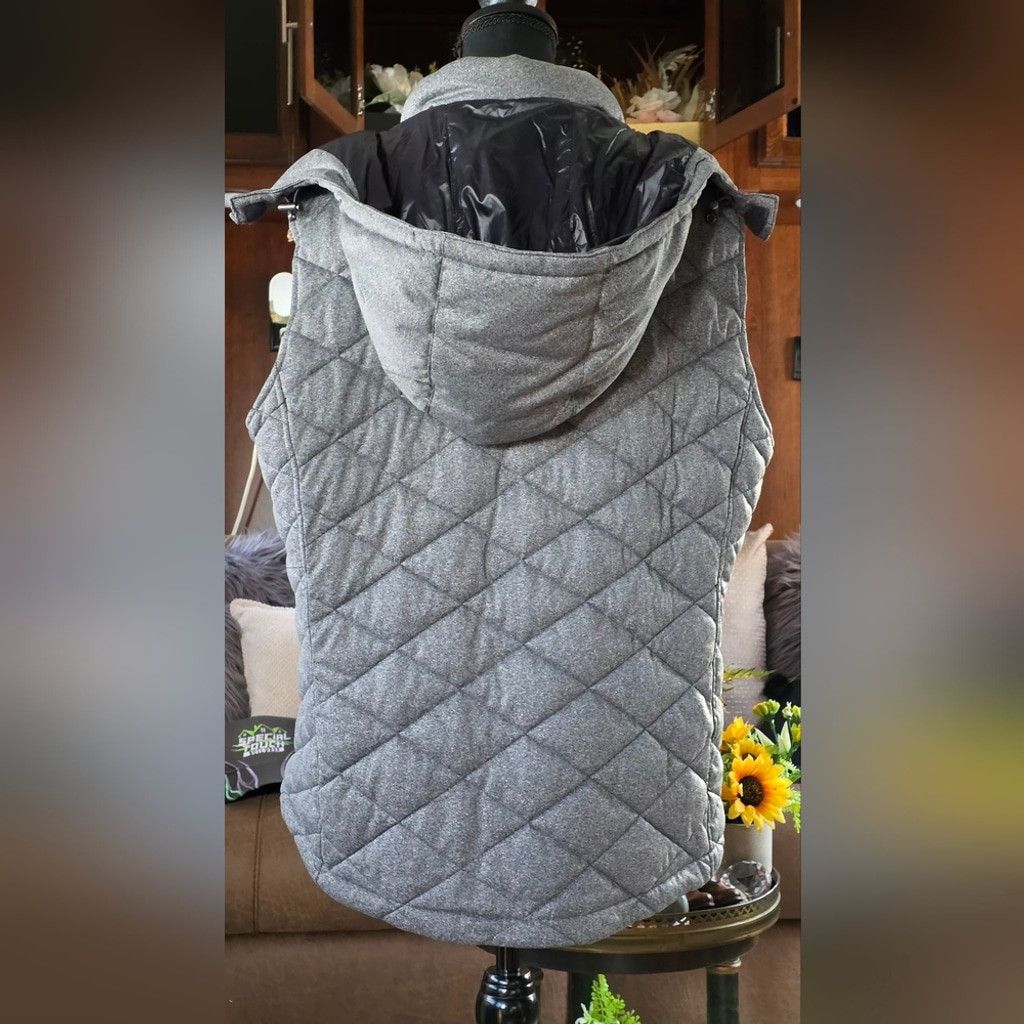 Tek Gear Tek Gear Women's Quilted Gray Vest Size XXL / US 16-18 / IT 52-54 - 3 Thumbnail