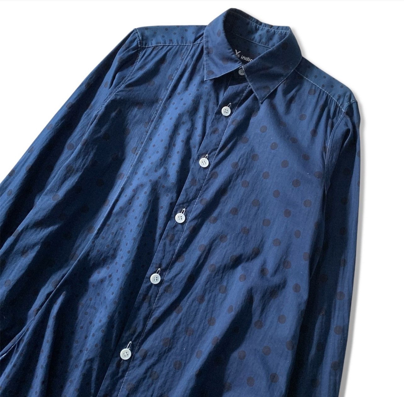 Yohji Yamamoto Y's Indigo (Yohji Yamamoto) Asymmetric Cut Drape Long Shirt Size M / US 6-8 / IT 42-44 - 5 Thumbnail