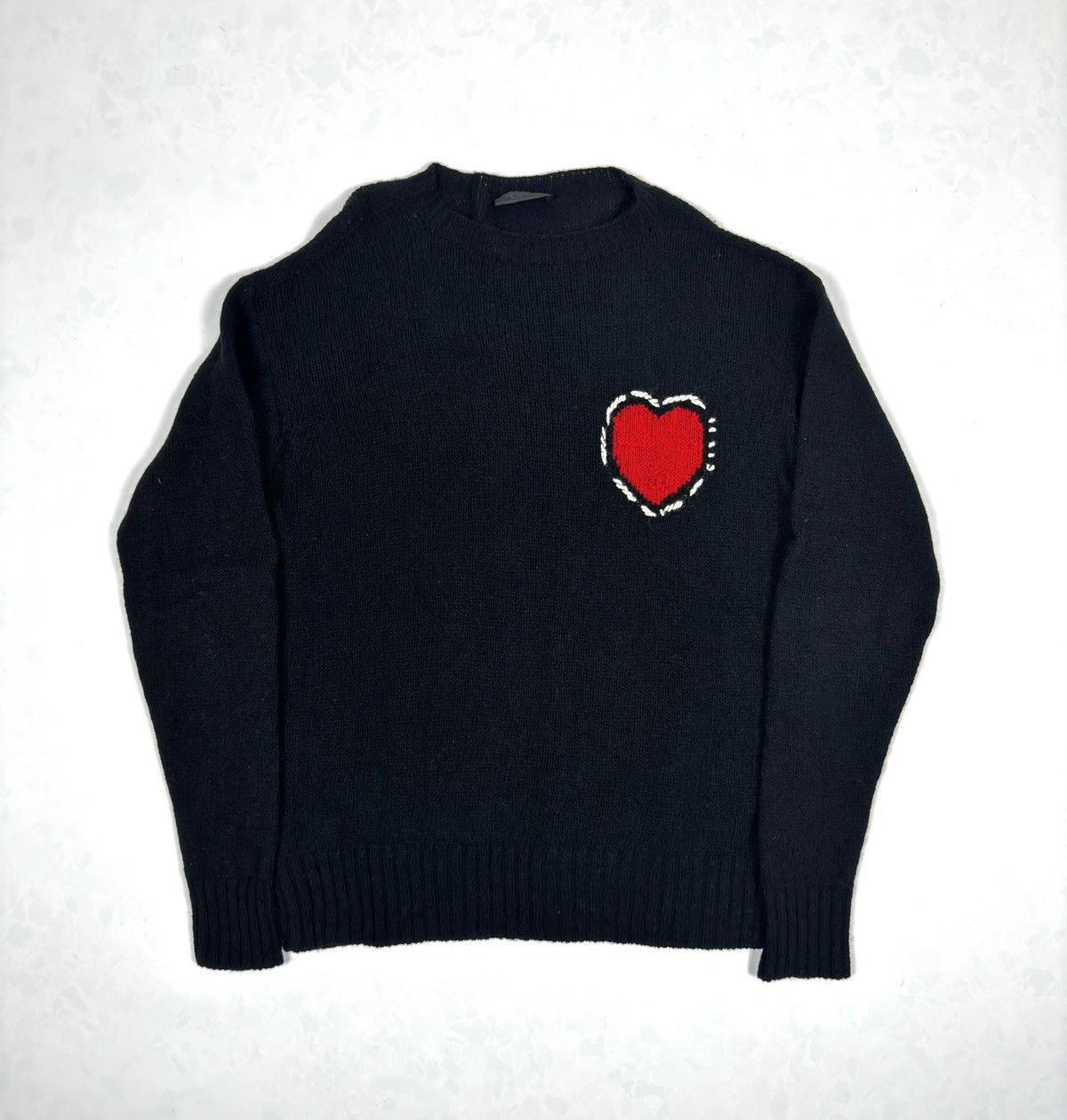 Prada Prada Heard Pattern Wool Black Sweater Size US M / EU 48-50 / 2 - 1 Thumbnail