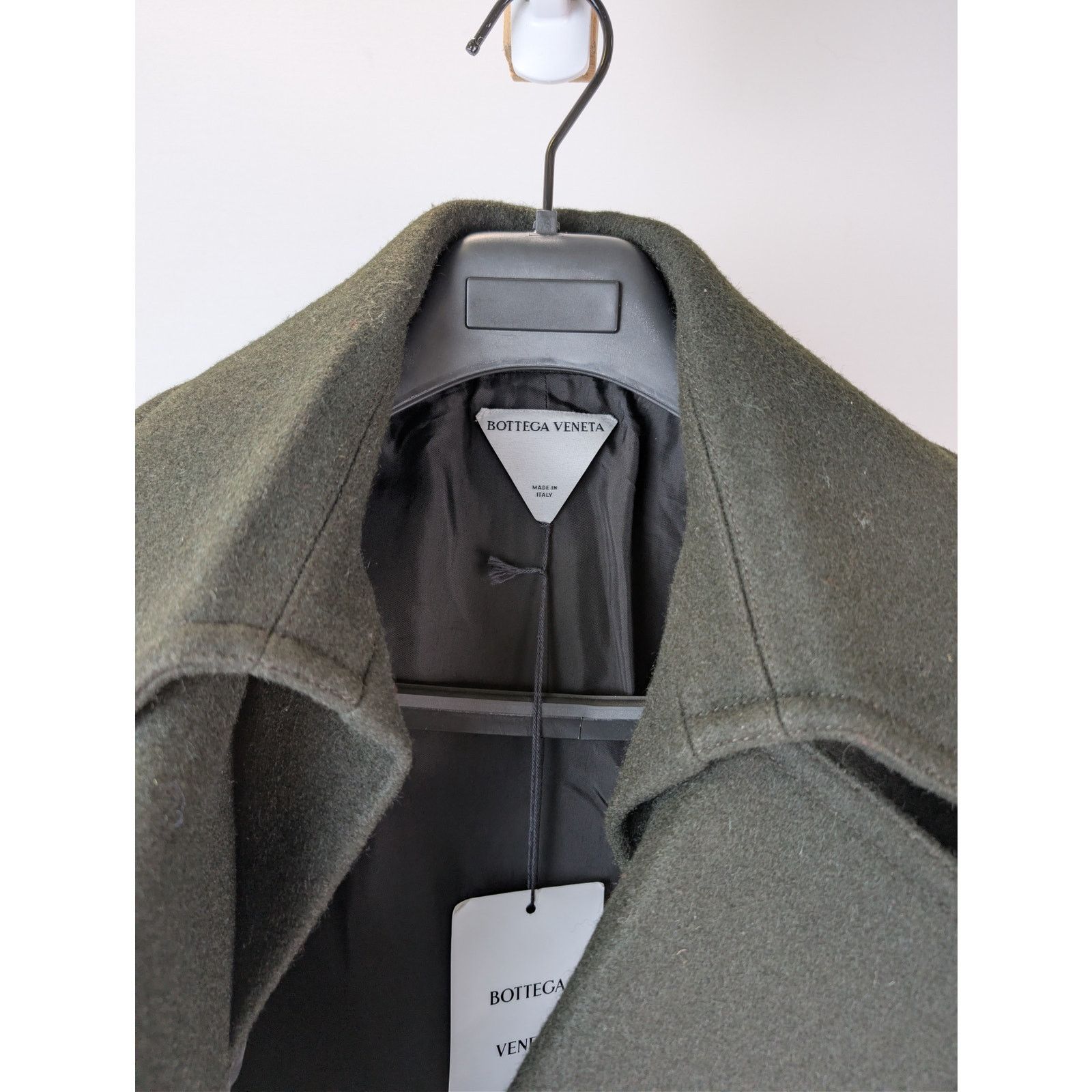 Bottega Veneta o1rshd1 Short Wool Felt Coat in Military Dark Green / Kale Size US M / EU 48-50 / 2 - 10 Thumbnail