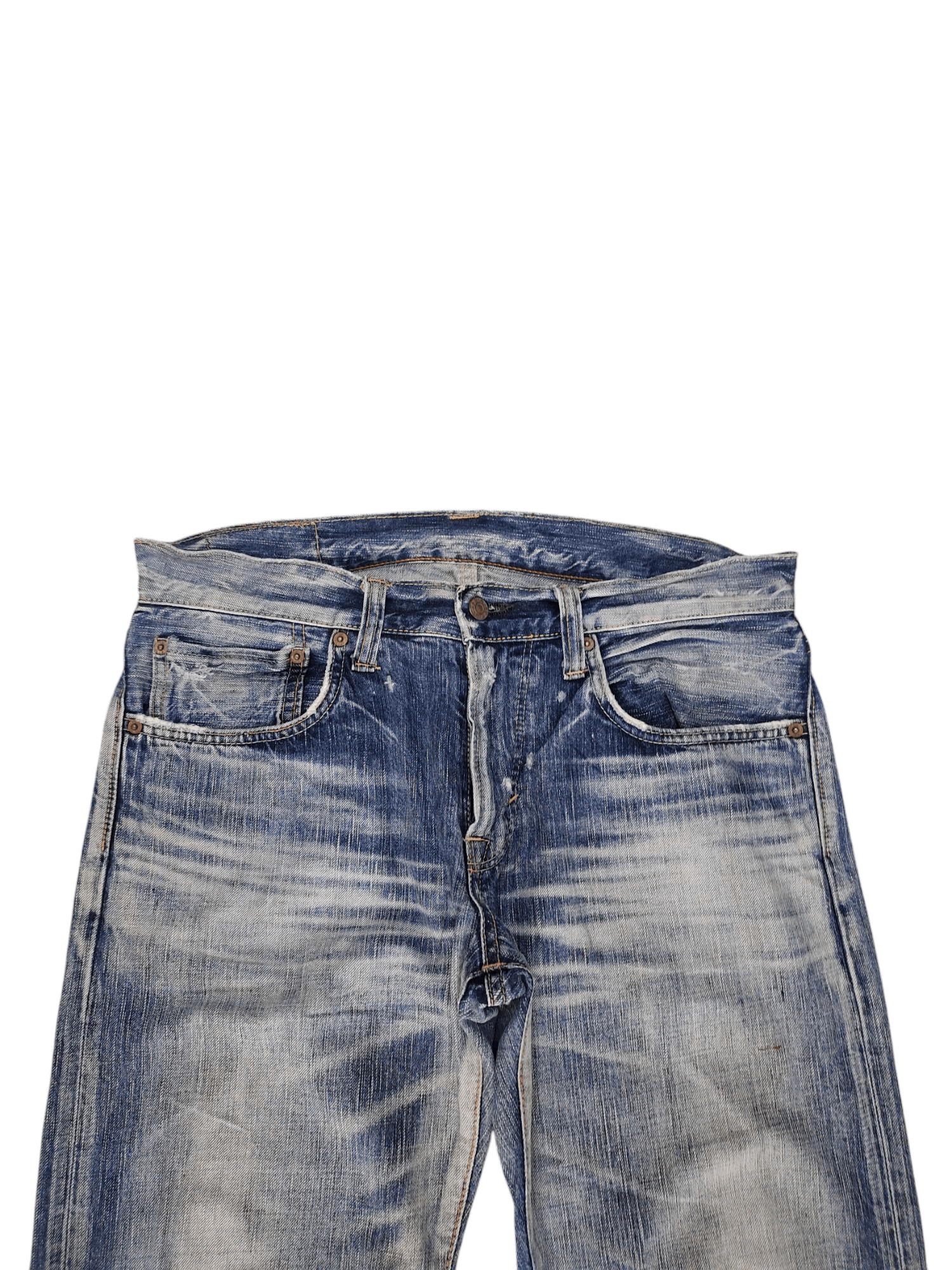 Edwin Vintage Edwin 503 Distress Faded Clawmark Denim Jeans Size US 33 - 3 Thumbnail