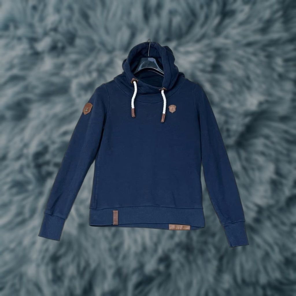 Vintage Naketano Hoodie Dark Blue Mock Heavy High Collar Pullover Long Sleeve M Casual Jacket Womens Cozy Classic Long Sleeve Blue Size M / US 6-8 / IT 42-44 - 1 Thumbnail