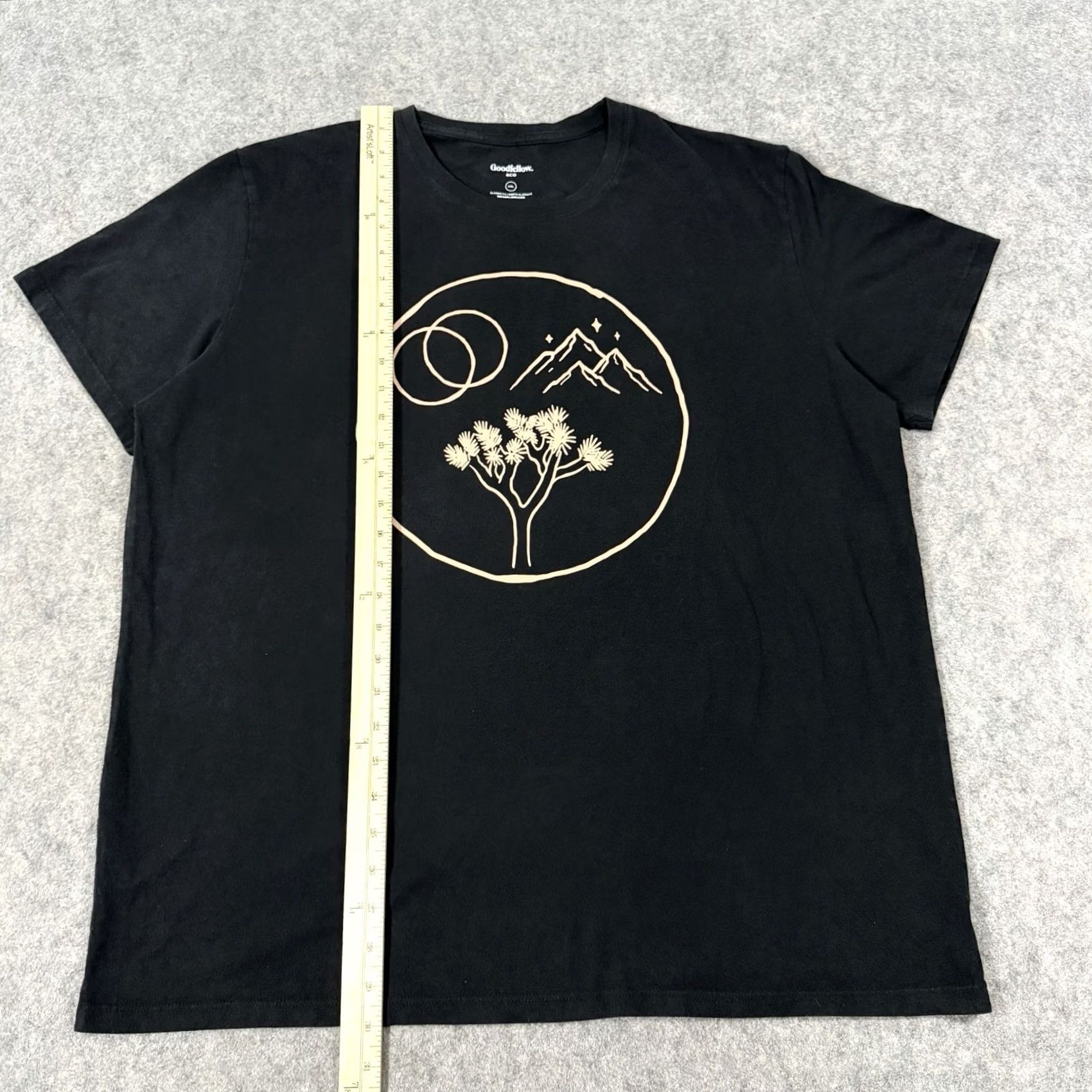 Vintage Goodfellow & Co T-Shirt Men's Graphic Print Joshua Tree Black XXL Regular Chest 51in Short Sleeve Crew Neck Vintage? No (Pre-owned) Size US XXL / EU 58 / 5 - 5 Thumbnail