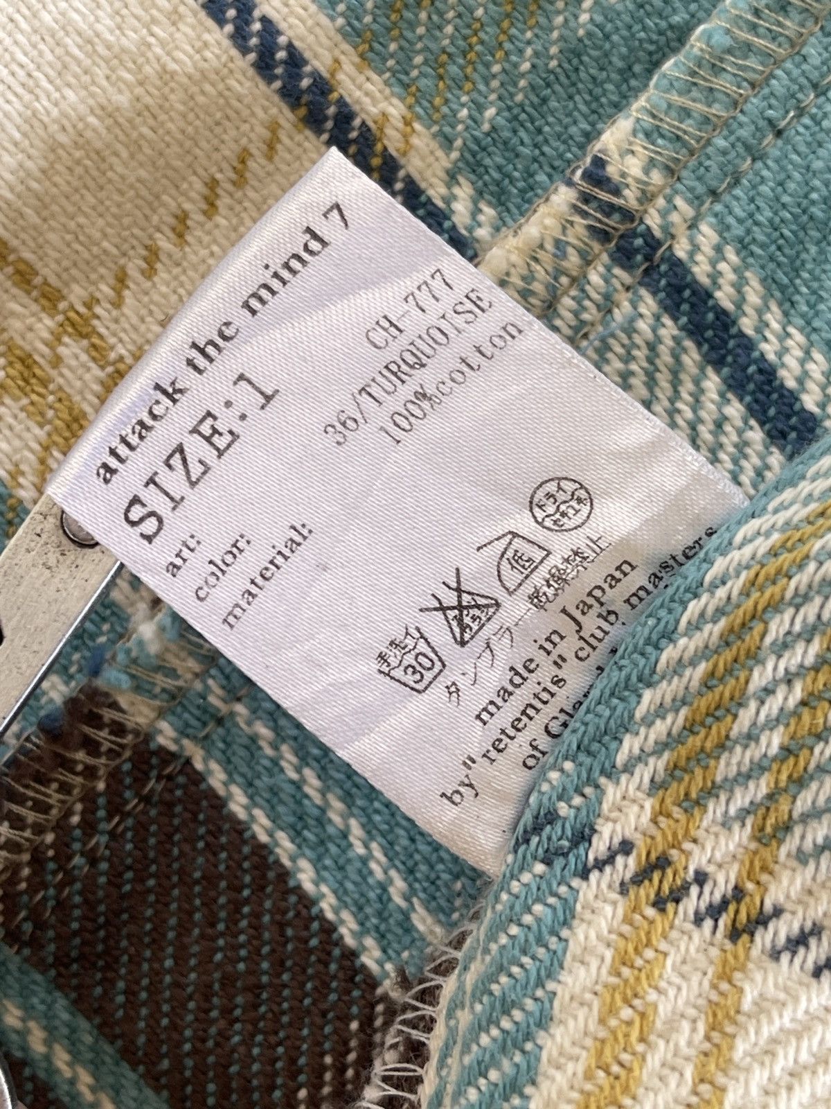 Japanese Brand CH-777 Attack The Mind 7 "Retentis" Plaid Shirt Size US XS / EU 42 / 0 - 18 Thumbnail