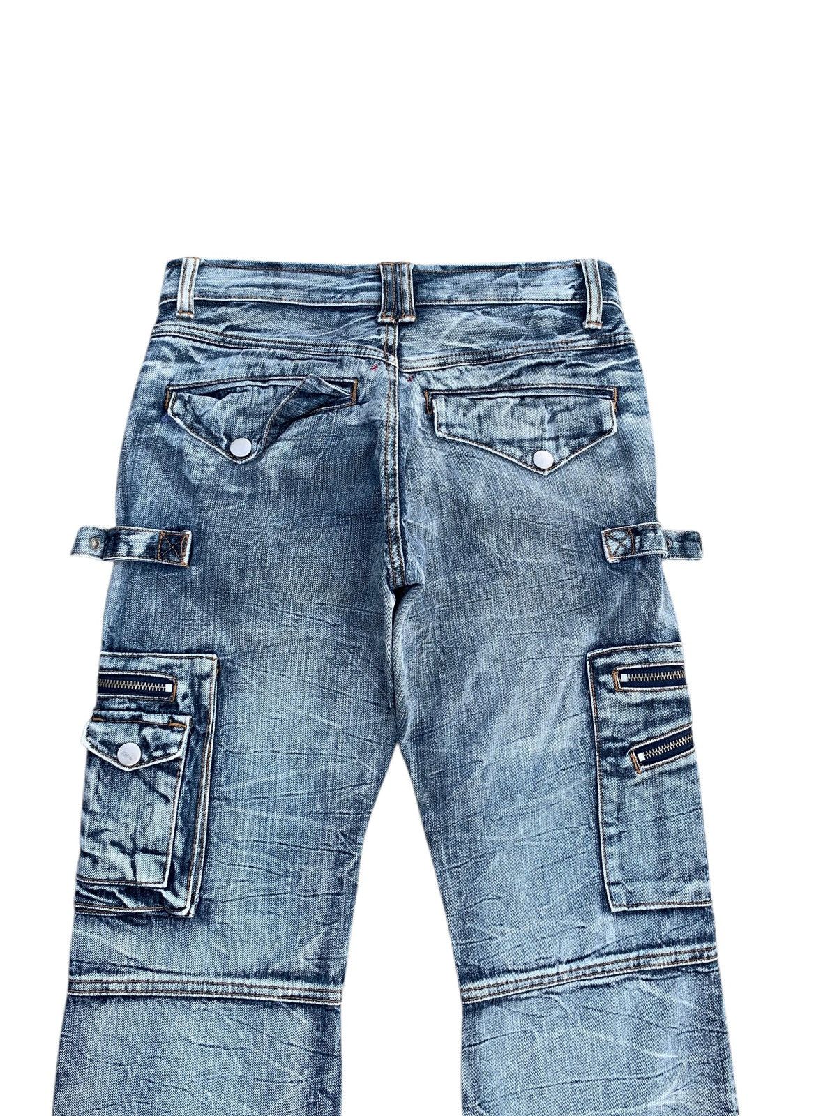 semanticdesign FLARE SEMANTIC DESIGN CARGO PUNK BONDAGE DISTRESSED DENIM Size US 29 - 7 Thumbnail