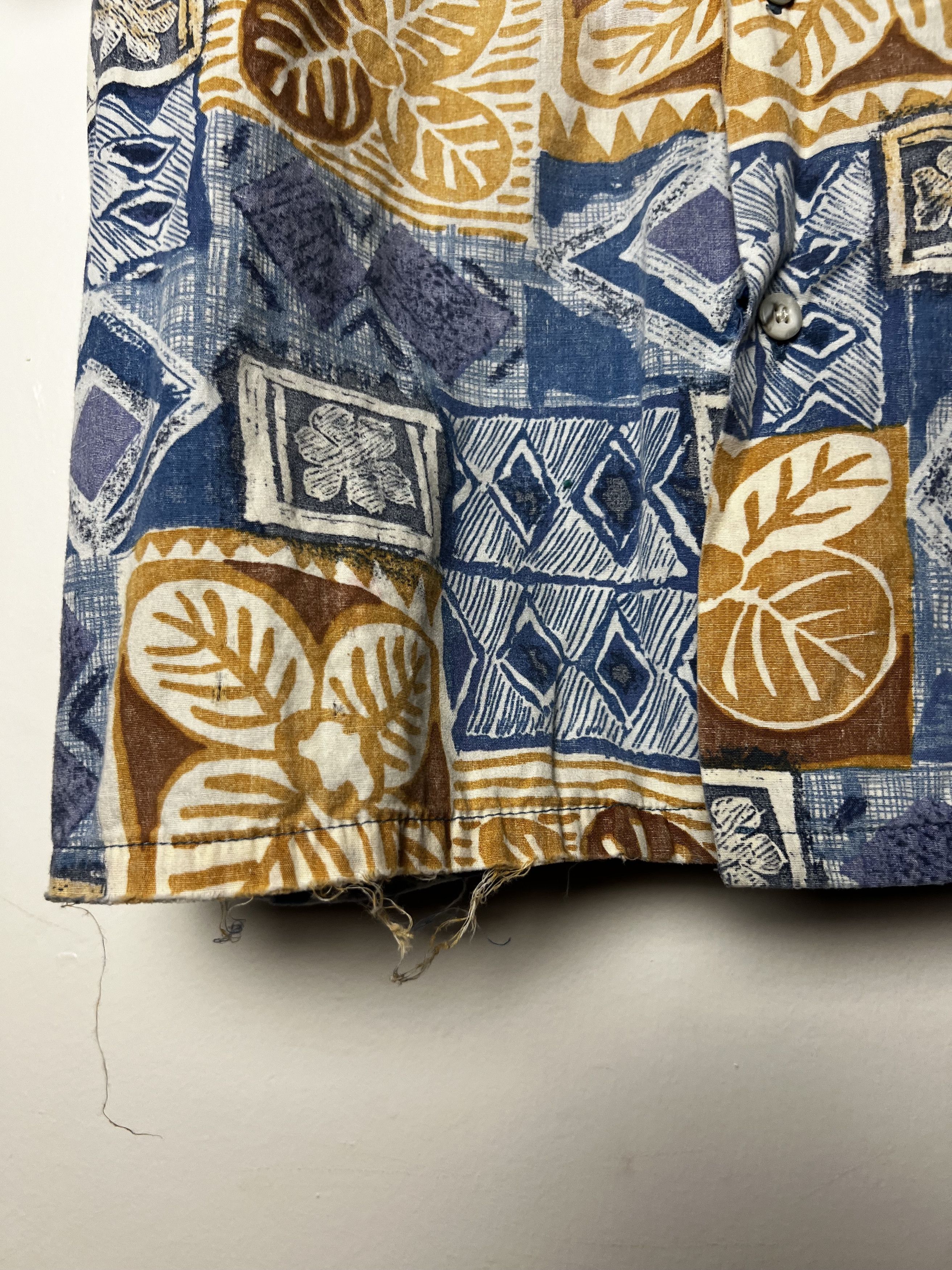 Vintage Vntg 70s Hawaiian Aloha Shirt: Barefoot in Paradise Abstract Size US L / EU 52-54 / 3 - 7 Thumbnail