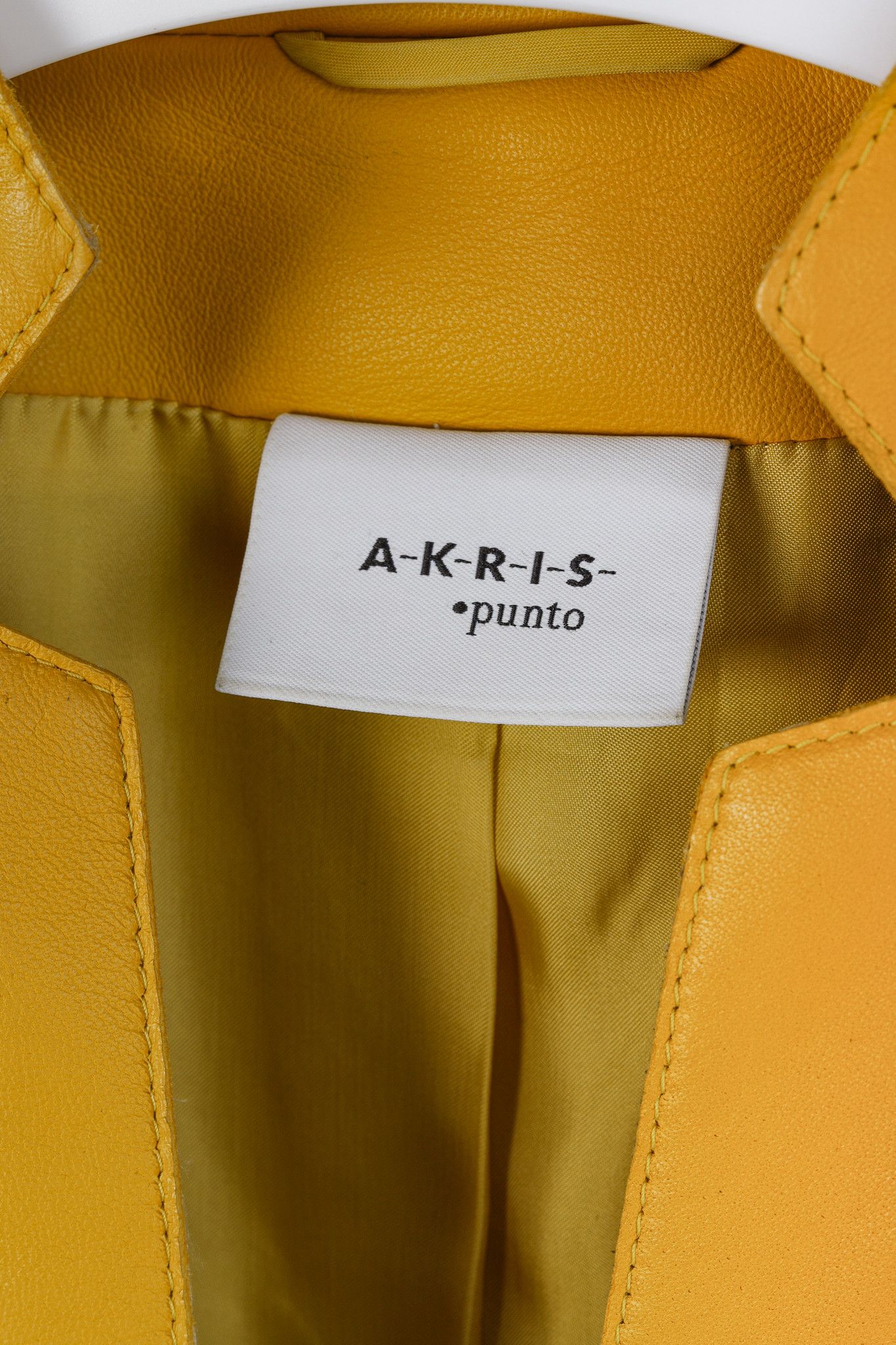 Akris Akris Yellow Lambskin Leather Blazer Jacket Size L / US 10 / IT 46 - 4 Thumbnail