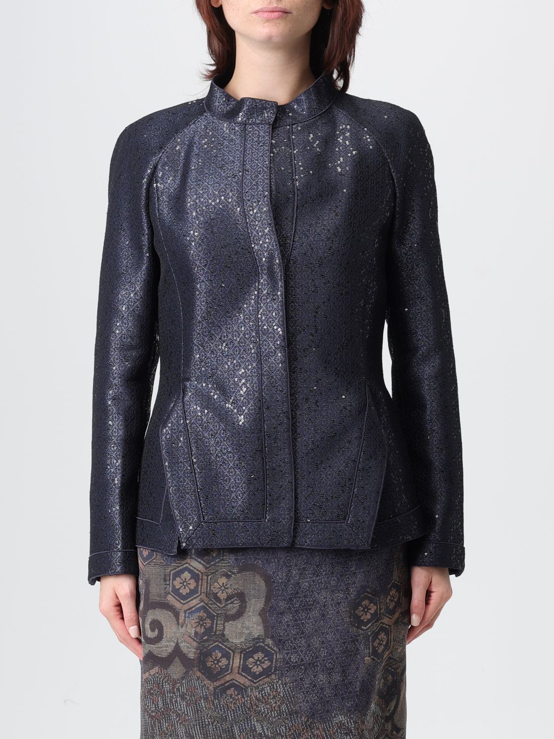 Giorgio Armani Giorgio Armani Jacket Woman Navy Size S / US 4 / IT 40 - 1 Thumbnail