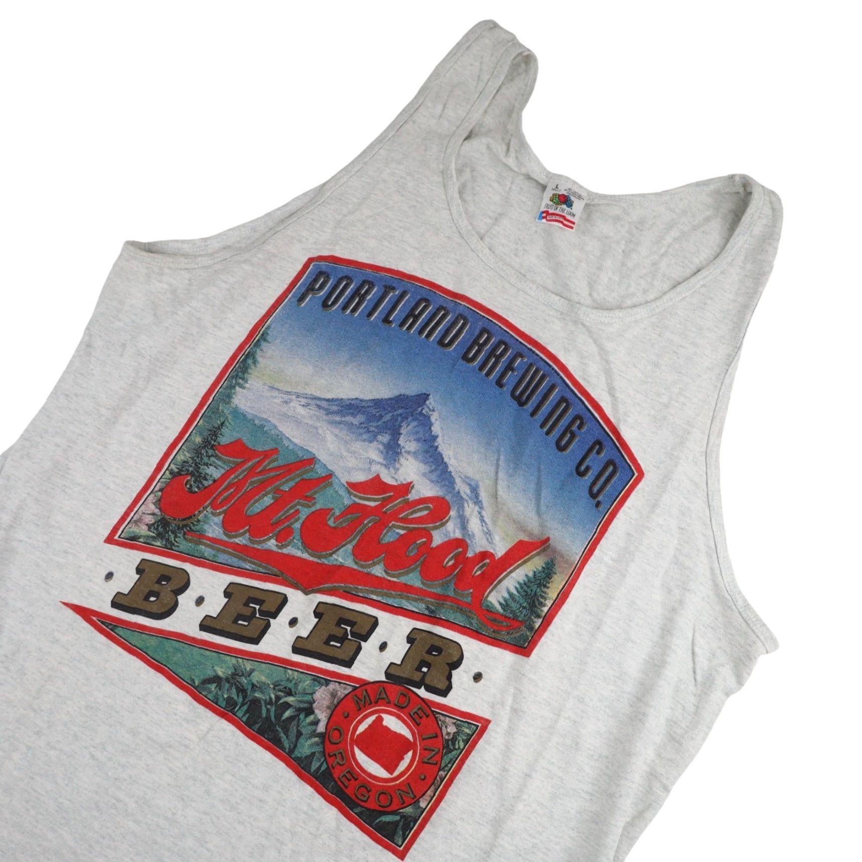 Vintage VINTAGE Portland Brewing Co. Mt. Hood Beer Mens Tank Top Gray L Graphic Shirt Size US L / EU 52-54 / 3 - 2 Thumbnail