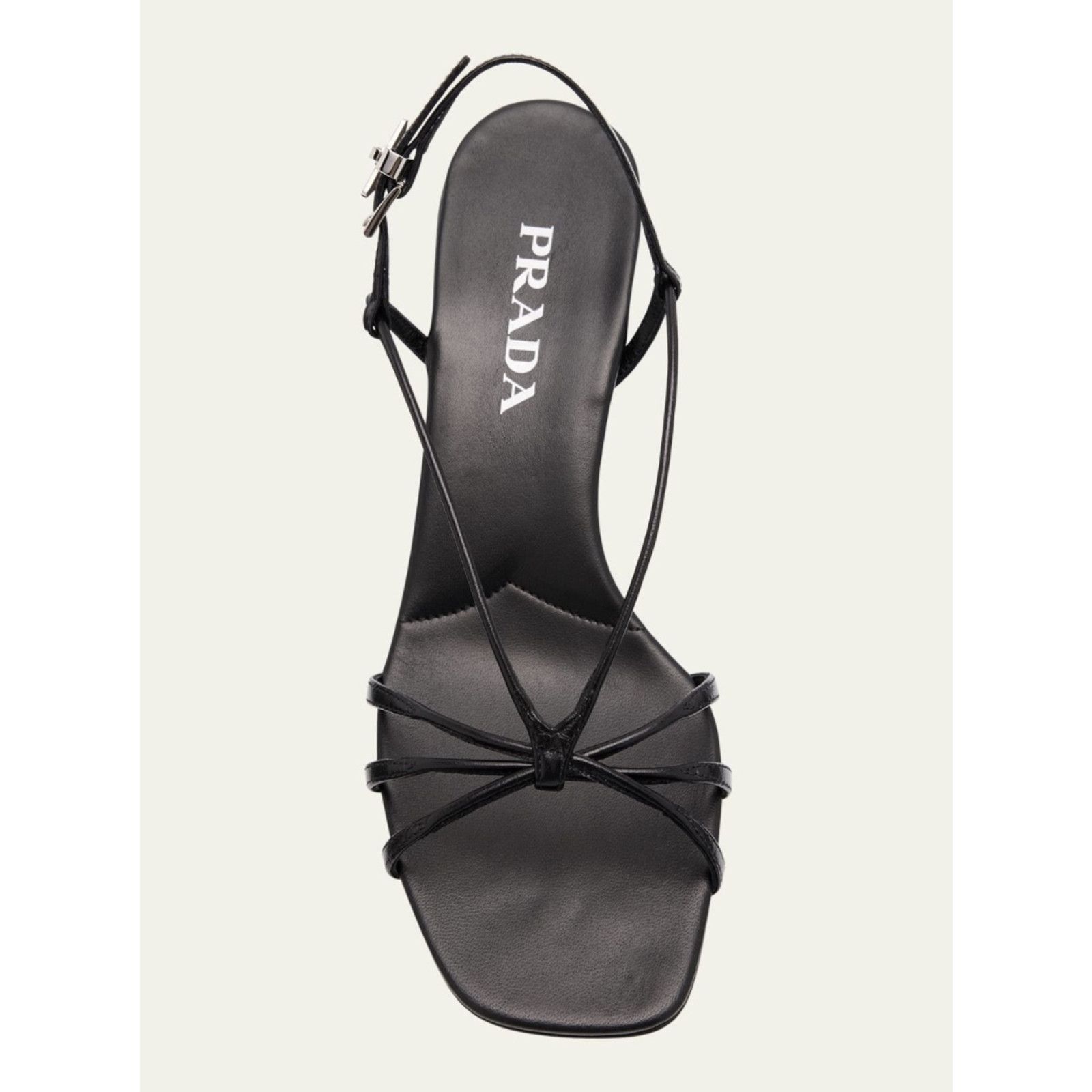 Prada Prada Capretto Black Leather Slingback Sandal Kitten Heel 36 Size US 6 / IT 36 - 11 Thumbnail