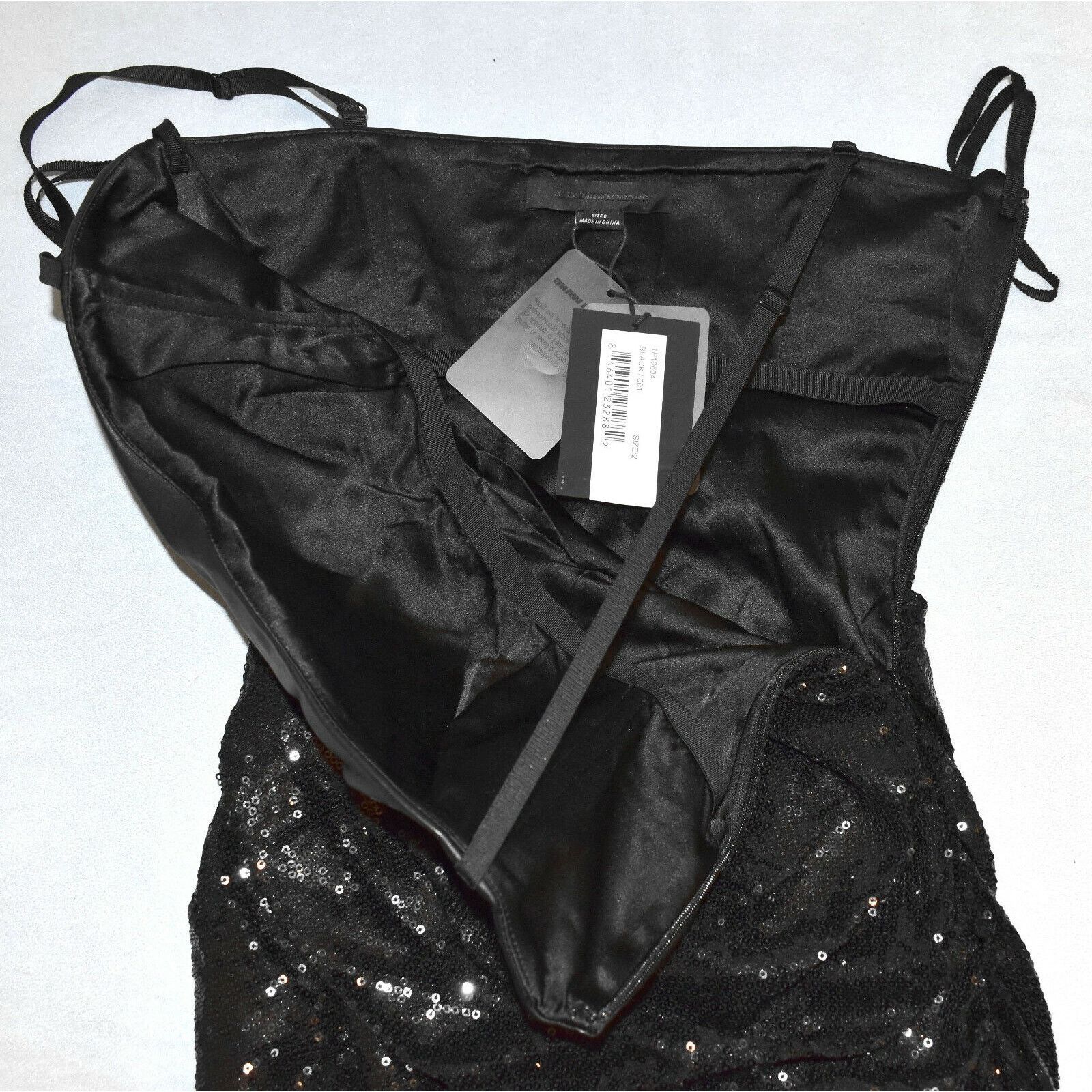 Alexander Wang D5 NWT ALEXANDER WANG Sequin Leather Goddess Dress 2 $780 Size XS / US 0-2 / IT 36-38 - 7 Thumbnail