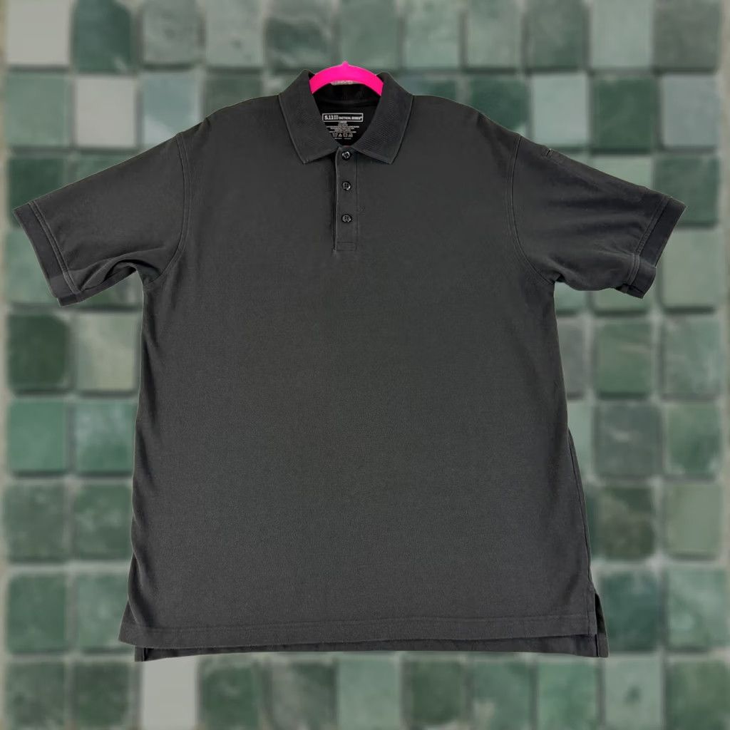 Vintage 5.11 Tactical Polo Shirt Large Black Cotton Short Sleeve Work Uniform Mens Size US L / EU 52-54 / 3 - 1 Thumbnail