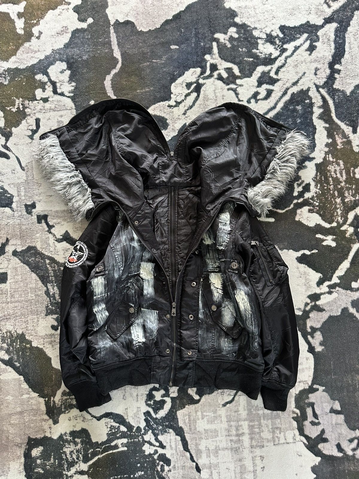 BERNINGS SHO 00’s Berning Sho punk bomber zipper jacket Size US M / EU 48-50 / 2 - 4 Thumbnail