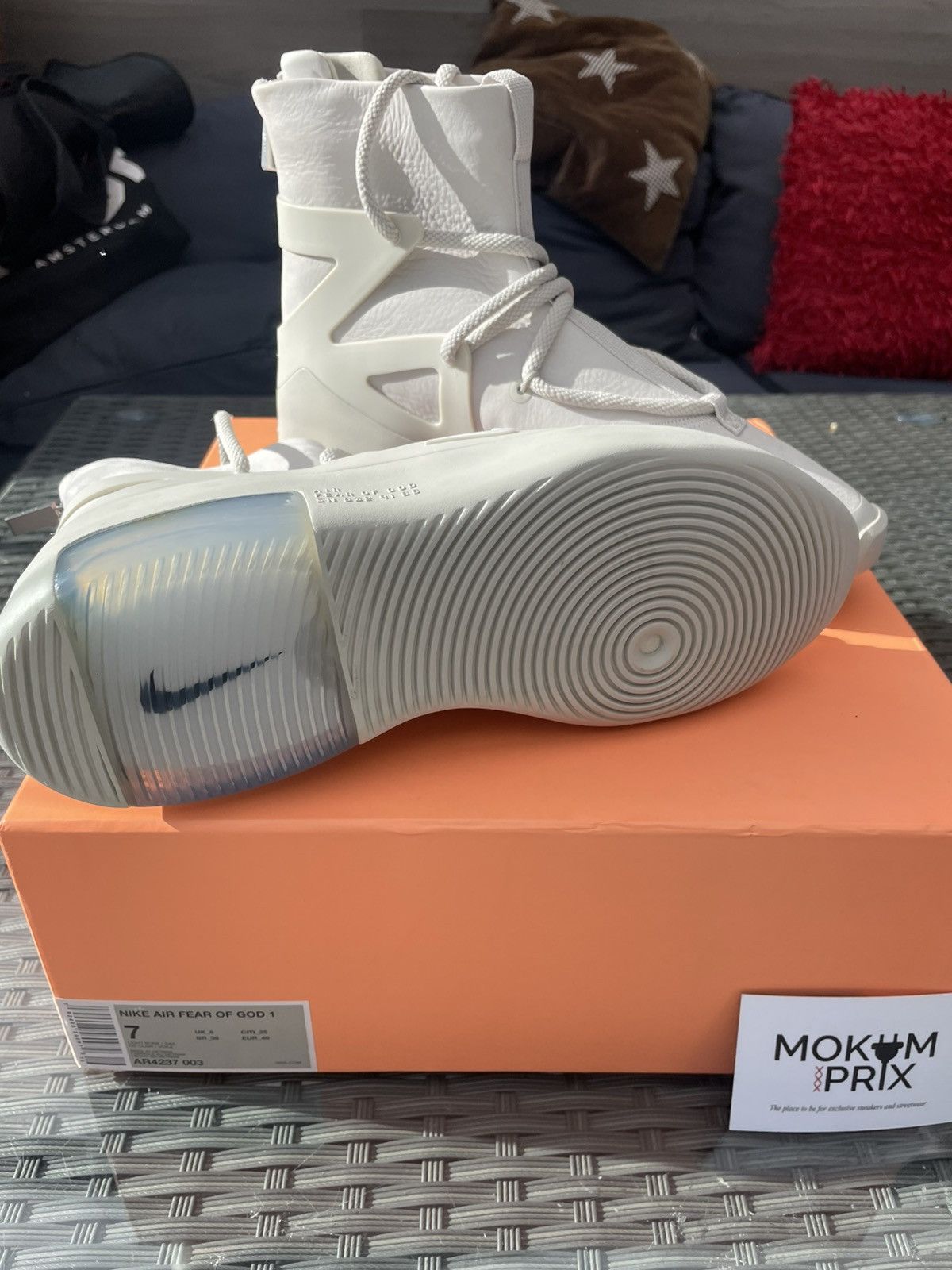 Fear of God × Nike Nike Air Fear of God 1 Light Bone (Friends & Family) Size US 7 / EU 40 - 3 Thumbnail