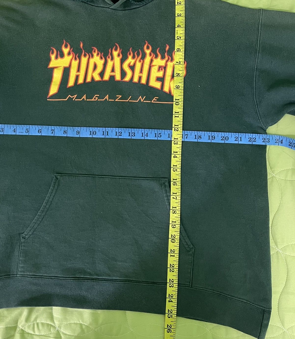 Thrasher Vintage 2000's Thrasher Megazine Flame Green Hoodie Size US M / EU 48-50 / 2 - 13 Thumbnail