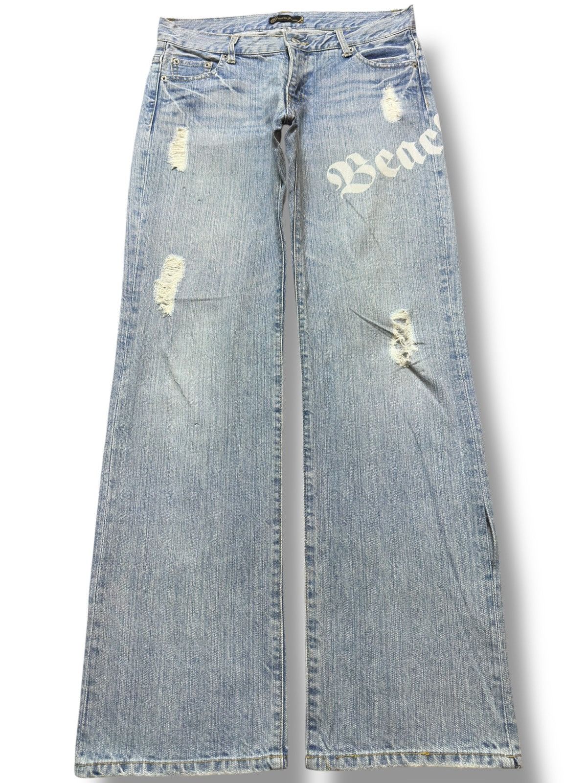Hysteric Glamour Vintage Oririn Faded Printed Grunge Distressed Denim Size US 31 - 1 Thumbnail