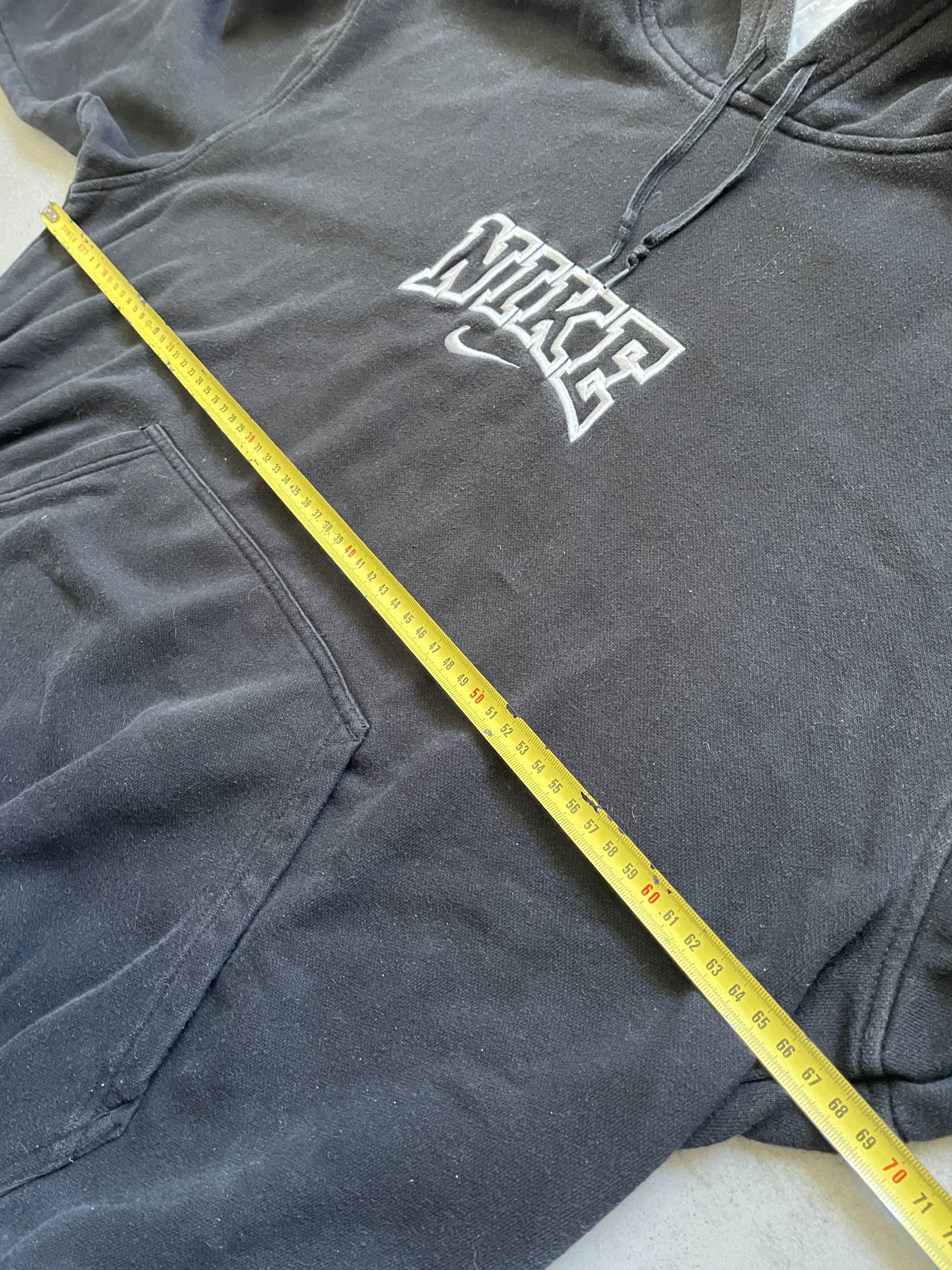 Nike Y2K NIKE SPELLOUT CENTER SWOOSH BLACK WASHED BOXY HOODIE Size US L / EU 52-54 / 3 - 6 Thumbnail