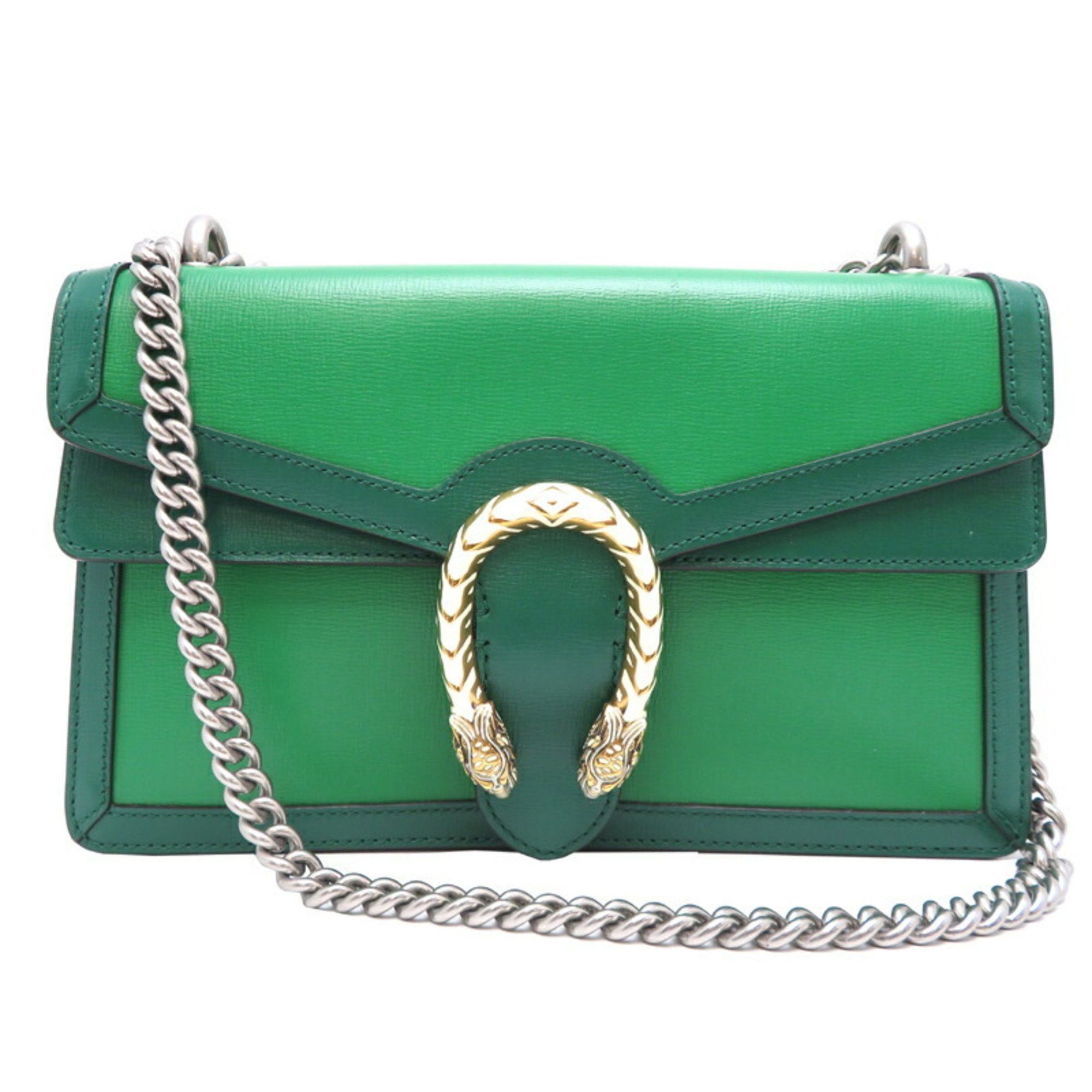 Gucci Dionysus Women's Shoulder Bag 400249 Leather Green