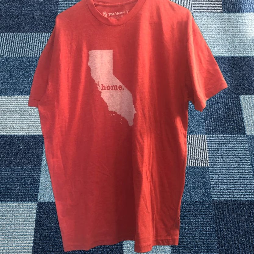 Vintage The Home T California State Map USA T-Shirt Red Mens XL Size Regular Crew Neck Short Sleeve Logo City Graphic Print Men T-Shirt Size US XL / EU 56 / 4 - 1 Thumbnail