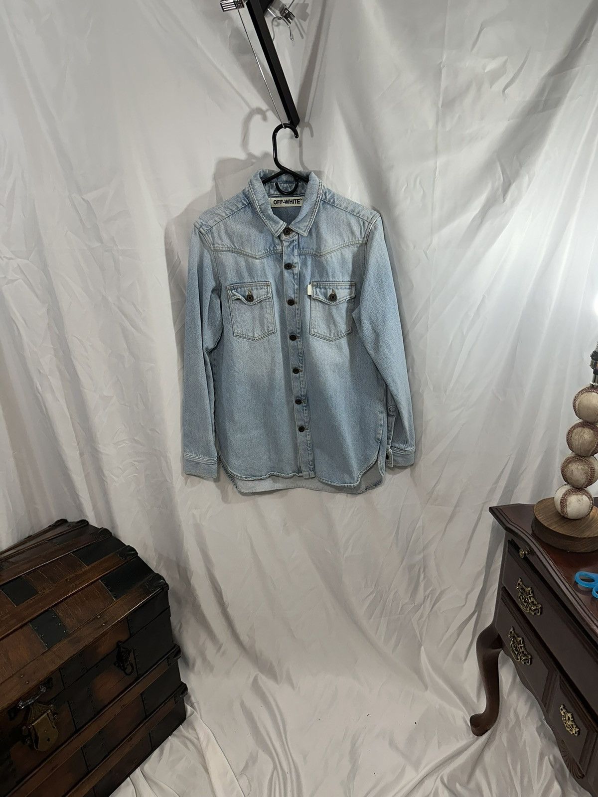 Off-White Off White Denim Shirt Size US S / EU 44-46 / 1 - 1 Thumbnail