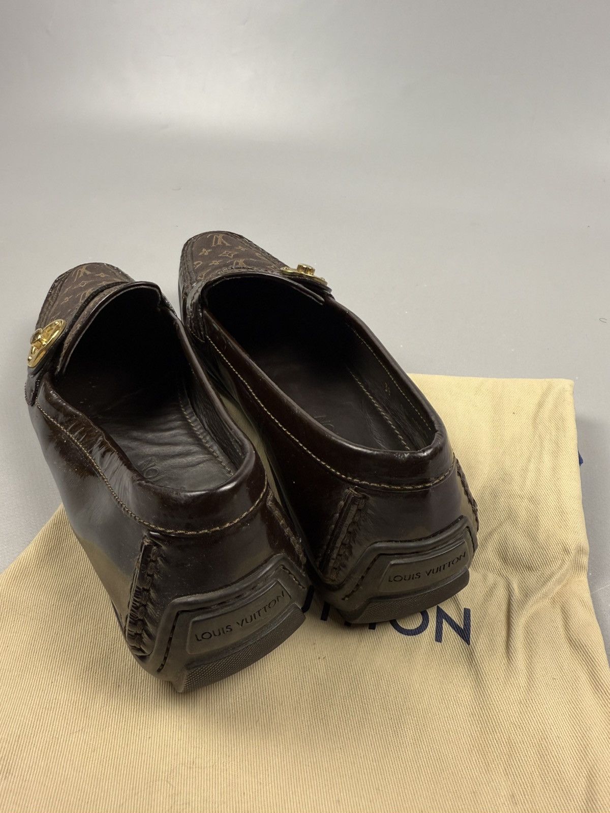 Louis Vuitton Louis Vuitton Monogram Loafers Brown Women EU 39 Luxury Size US 6 / IT 36 - 7 Thumbnail