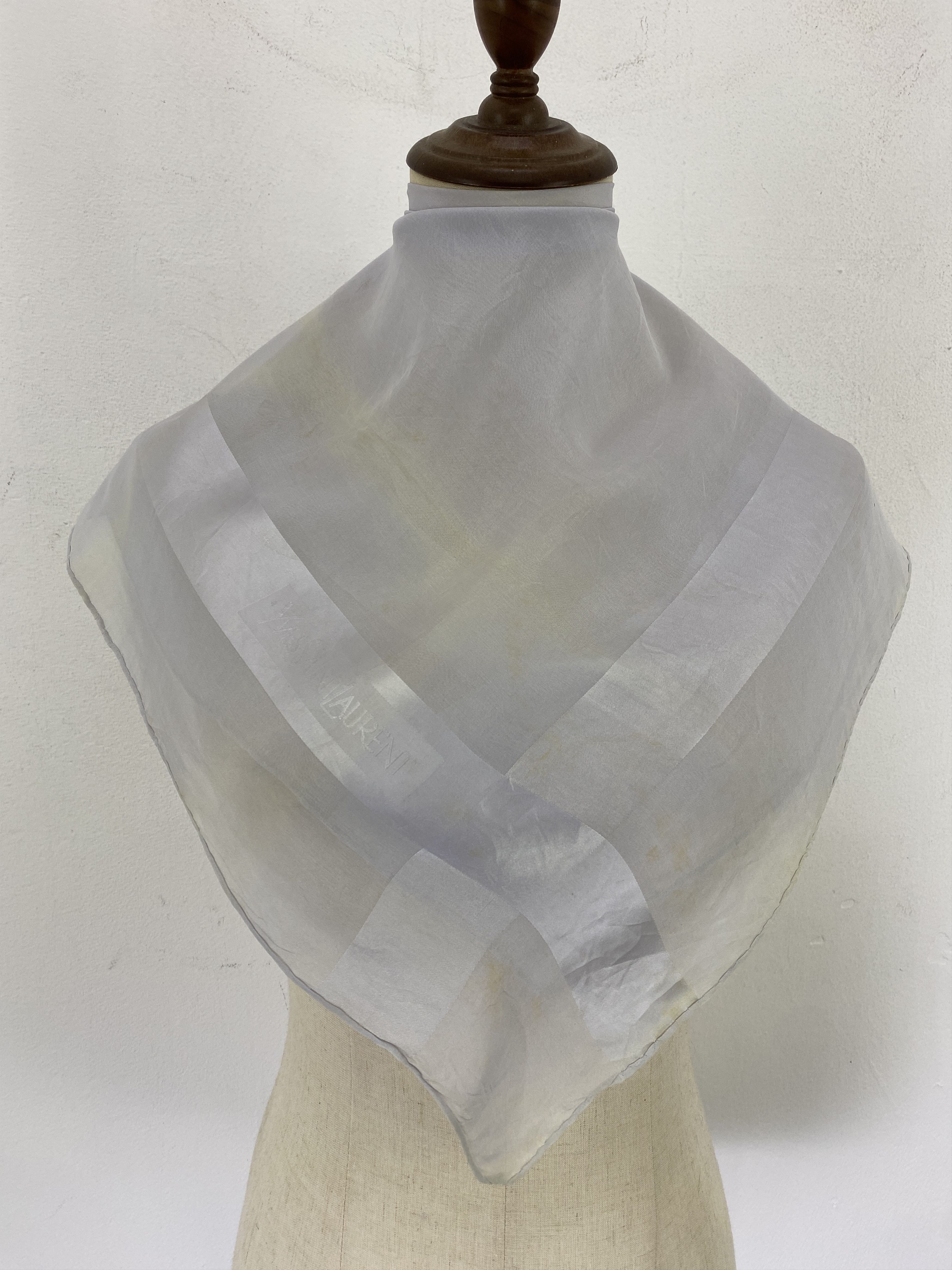 Yves Saint Laurent Yves Saint Laurent Silk Scarf / Silk Shawl SN0278 Size ONE SIZE - 2 Thumbnail