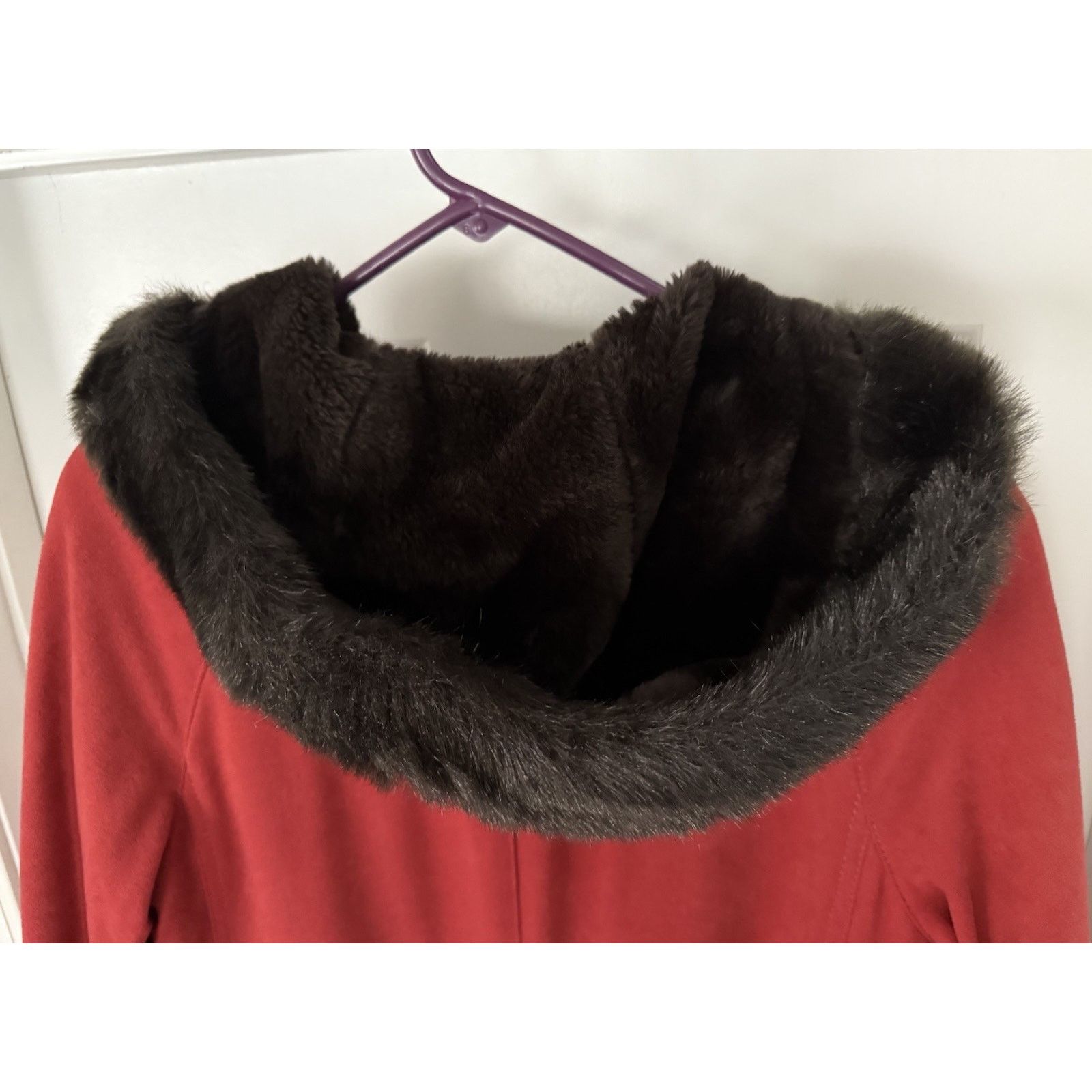 Other Vintage Forecaster Womens Jacket SZ 11/12 Maroon Fur Lined Size XL / US 12-14 / IT 48-50 - 7 Thumbnail