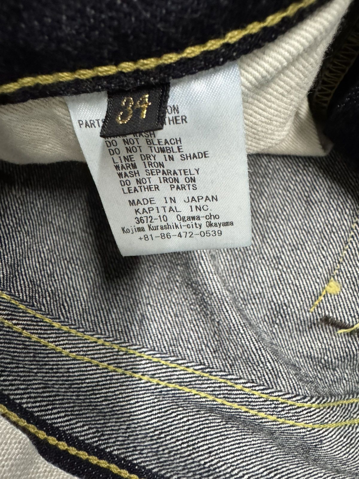 Kapital Kapital Straight Leg Denim Jeans Size US 34 / EU 50 - 4 Thumbnail