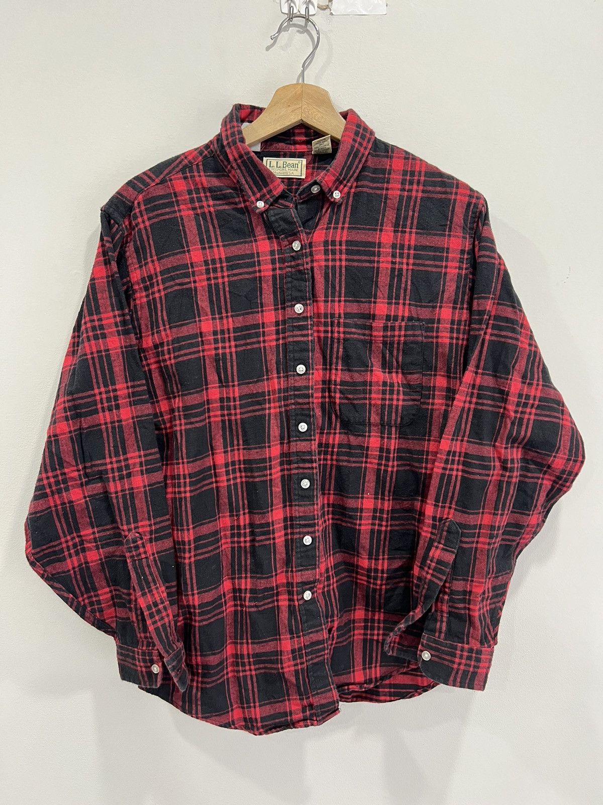 Vintage Vintage LL Bean Plaid Flannel Button Up Shirt Size US L / EU 52-54 / 3 - 1 Thumbnail