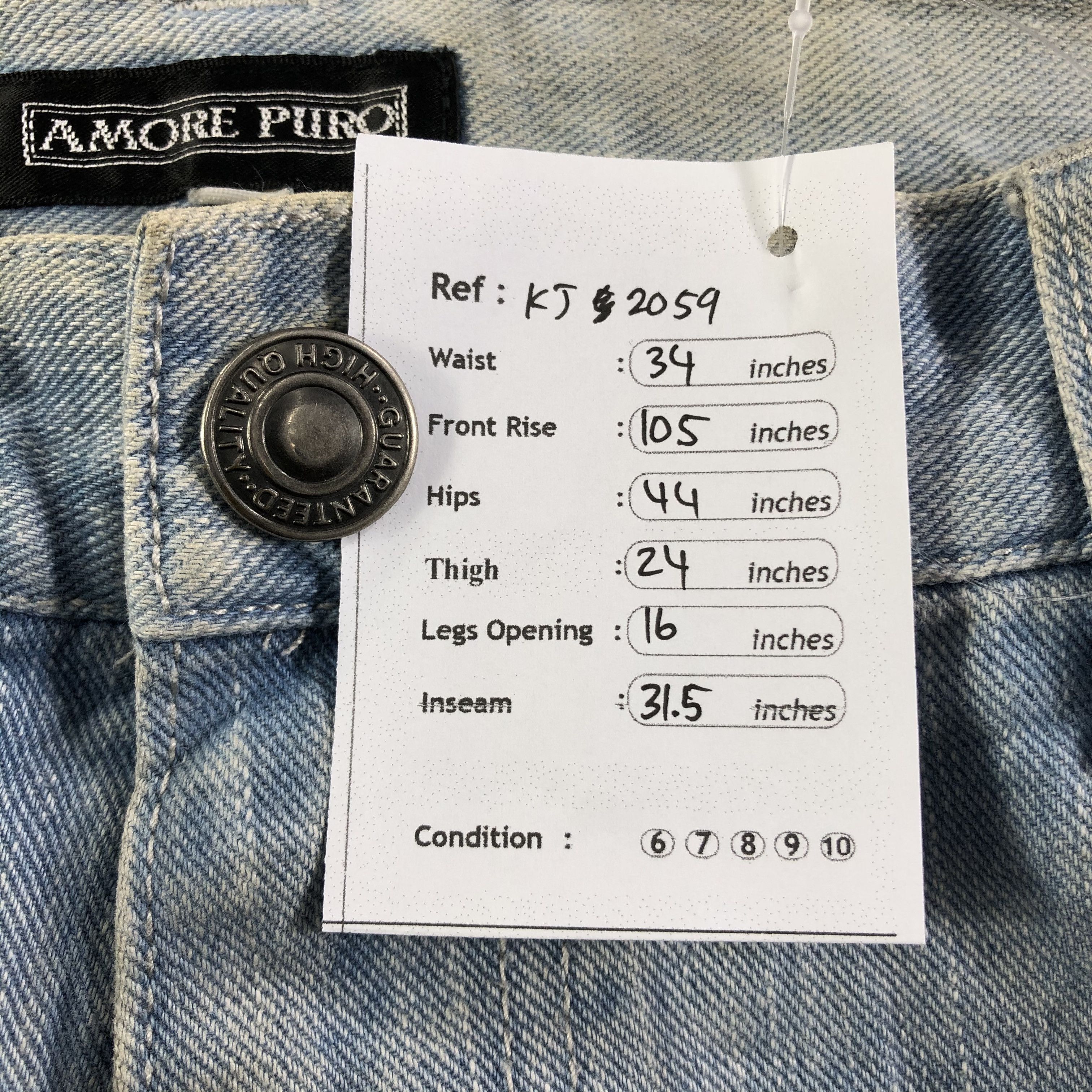 Japanese Brand Vintage Japanese Brand Dirty Wash Jeans KJ2059 Size US 34 / EU 50 - 11 Thumbnail