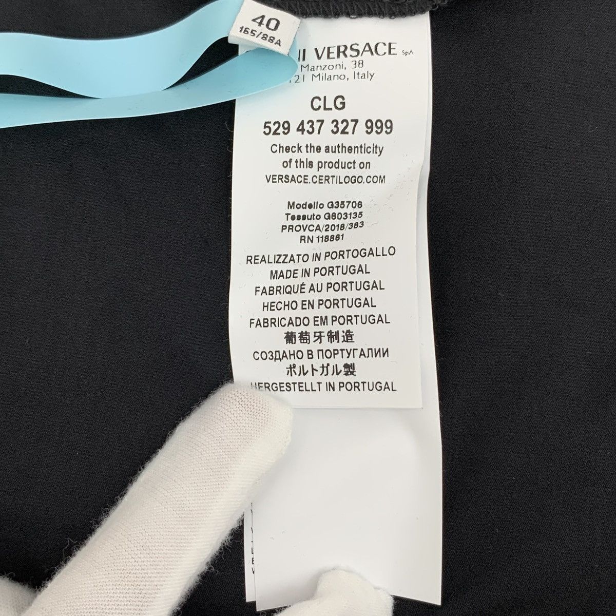 Versace Versace Black Medusa Print Beaded Cotton Polo Shirt K26WX Size US M / EU 48-50 / 2 - 7 Thumbnail