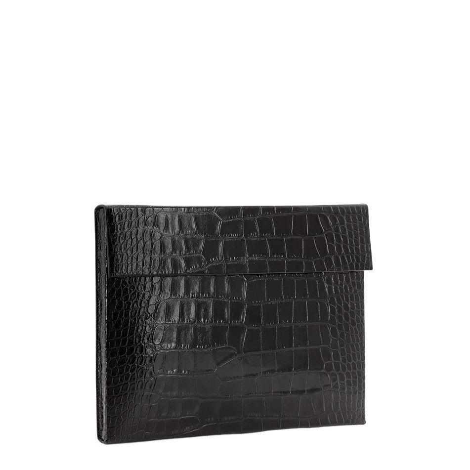Tom Ford TOM FORD Black Embossed Leather Pouch New & Authentic Size ONE SIZE - 3 Thumbnail