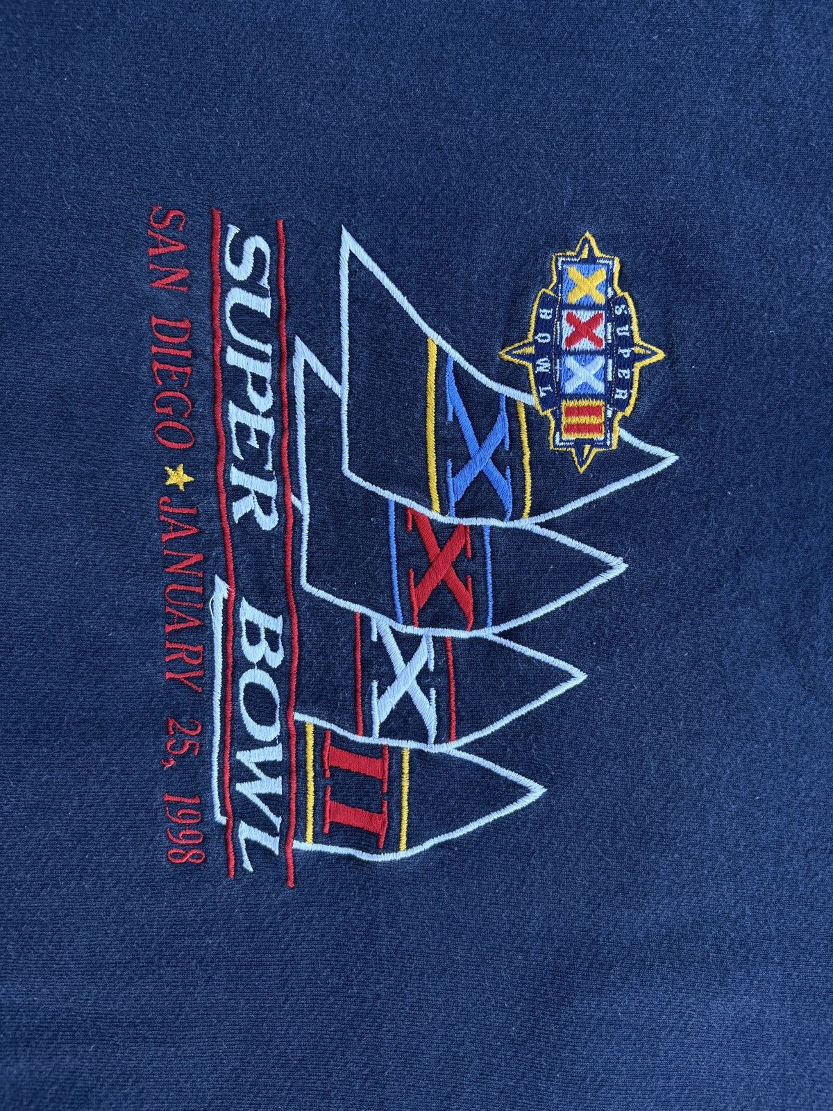 NFL Vintage 1998 NFL “Super Bowl XXXII” Navy Sweater Size XL Size US XL / EU 56 / 4 - 4 Thumbnail