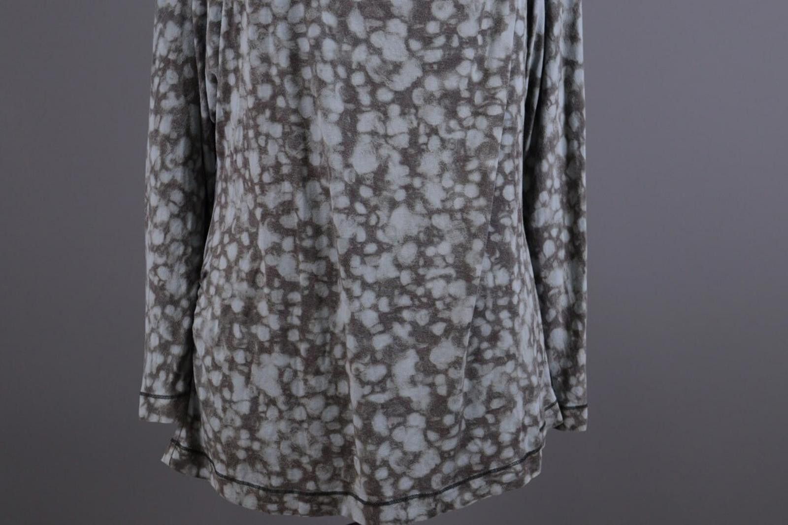 Oscar De La Renta Oska Gray Printed Relaxed Lagenlook Tunic Dress Size 4 Size S / US 4 / IT 40 - 3 Thumbnail