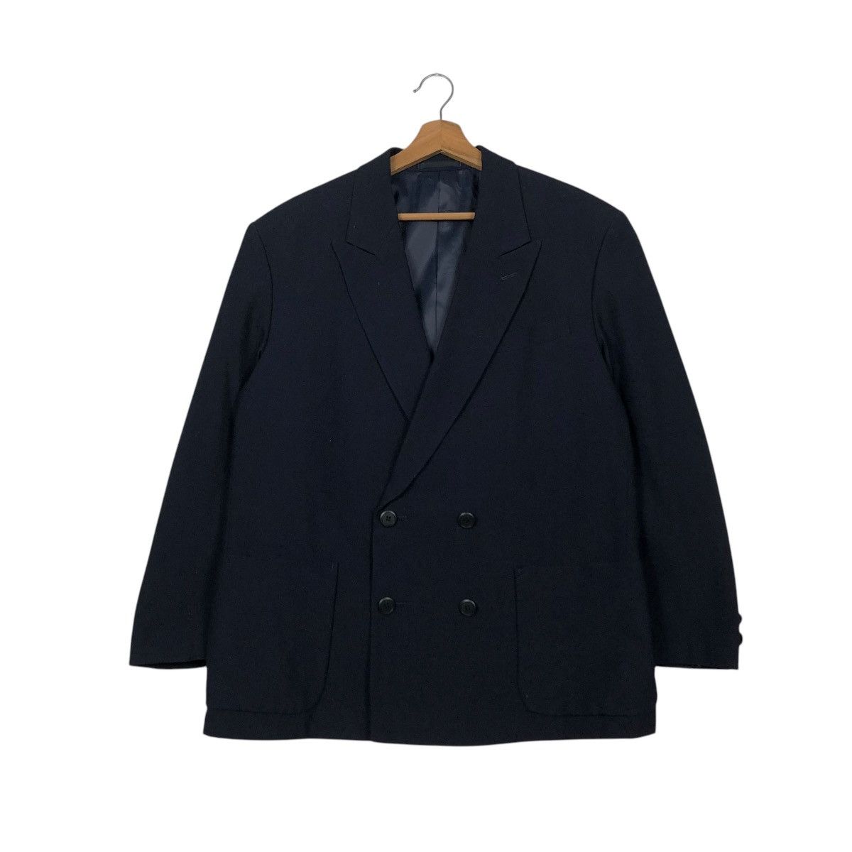 Yohji Yamamoto 🔥VINTAGE COATS JACKET YOHJI YAMAMOTO RAILWAY DOUBLE BREAST Size US M / EU 48-50 / 2 - 3 Thumbnail