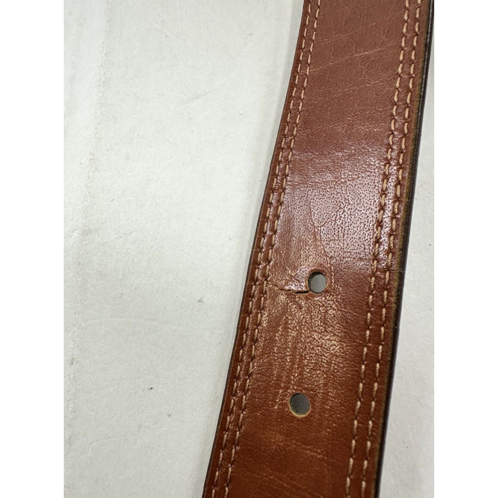 Haband Haband Belt Brown Genuine Bonded Leather 44 Mens Leather Belt Casual Dress USA Work Belt Regular Brown 44 Mens Size 44 - 3 Thumbnail