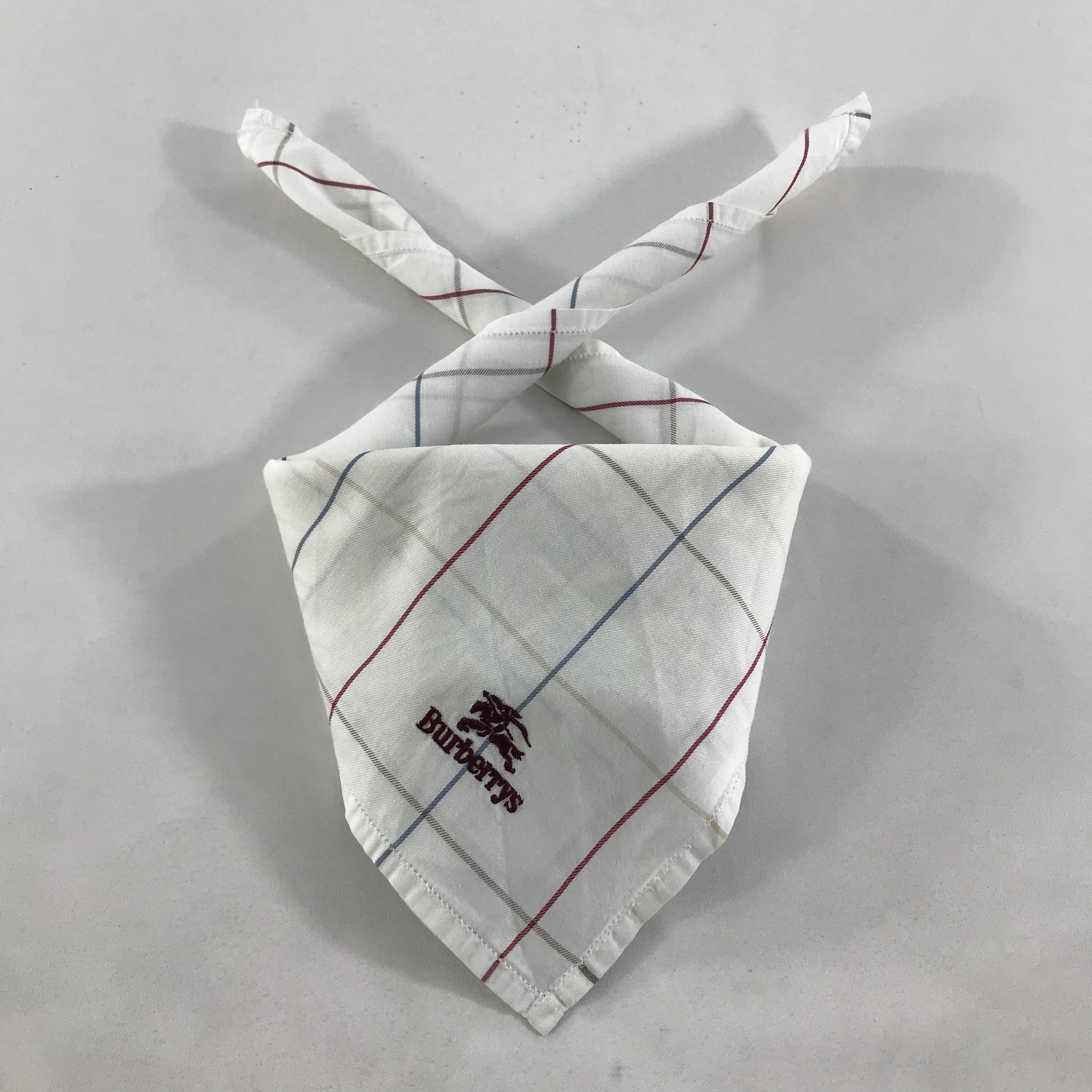 Burberry × Vintage Burberry Bandana / Handkerchief / Neckerchief - S1715 Size ONE SIZE - 4 Thumbnail