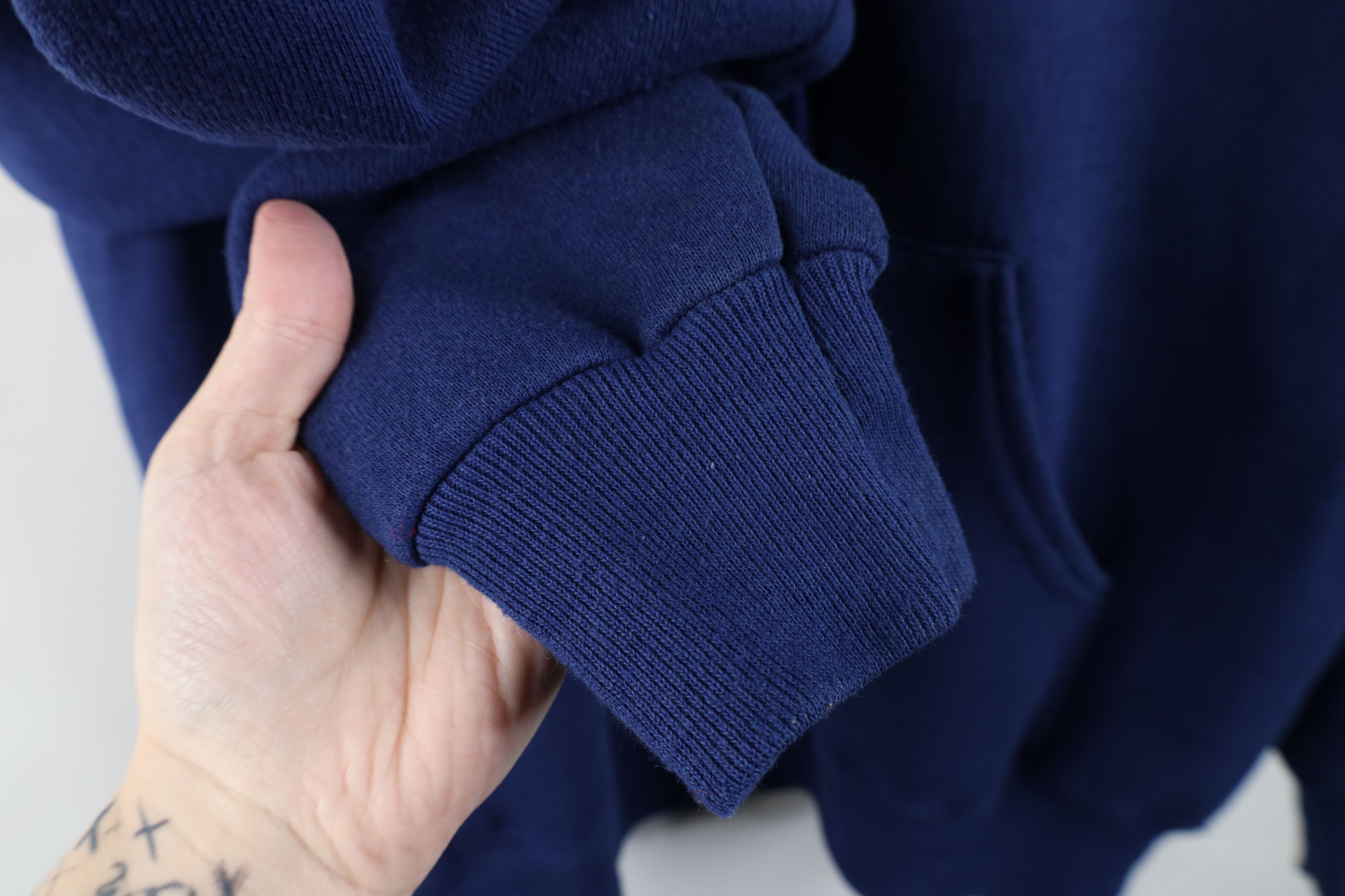 Vintage Vintage 90s Streetwear Heavyweight Full Zip Hoodie Blue USA Size US XL / EU 56 / 4 - 6 Thumbnail