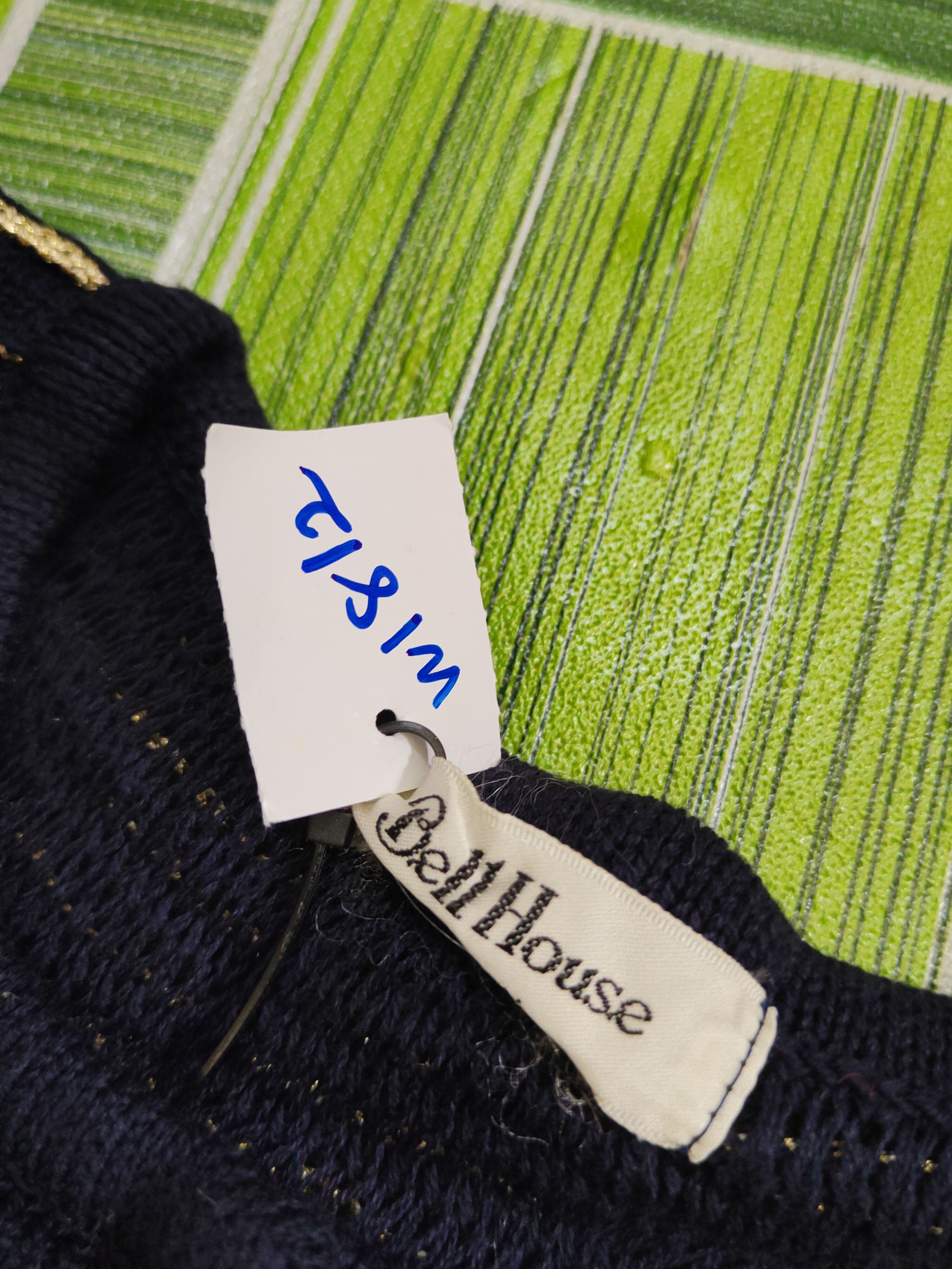 Vintage Bell House Navy stripe Knitwear Cardigan #W1812 Size S / US 4 / IT 40 - 11 Thumbnail