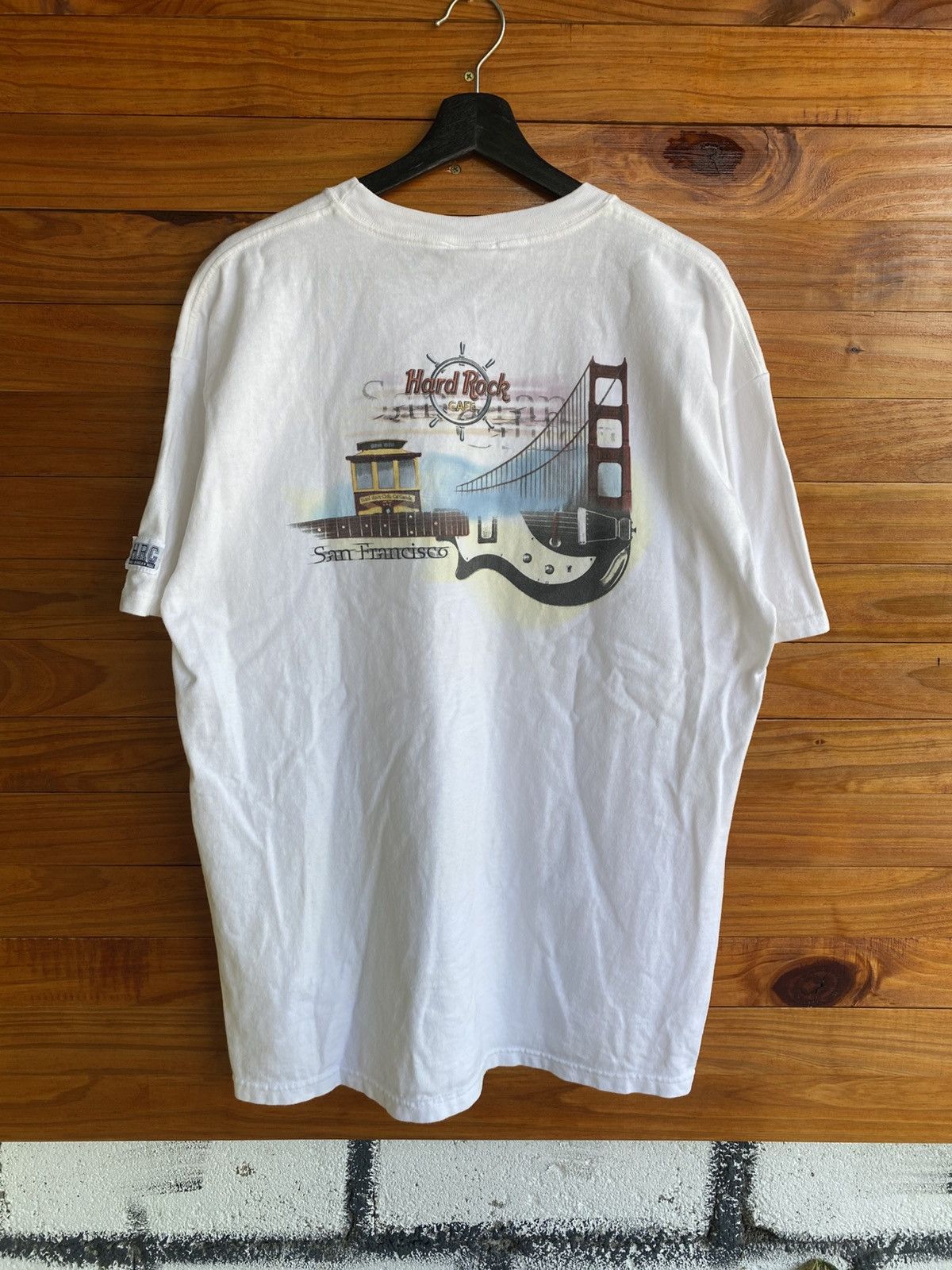 Hard Rock Cafe Vintage 90s Hard Rock Cafe San Francisco White Heavy Tee Size US L / EU 52-54 / 3 - 3 Thumbnail